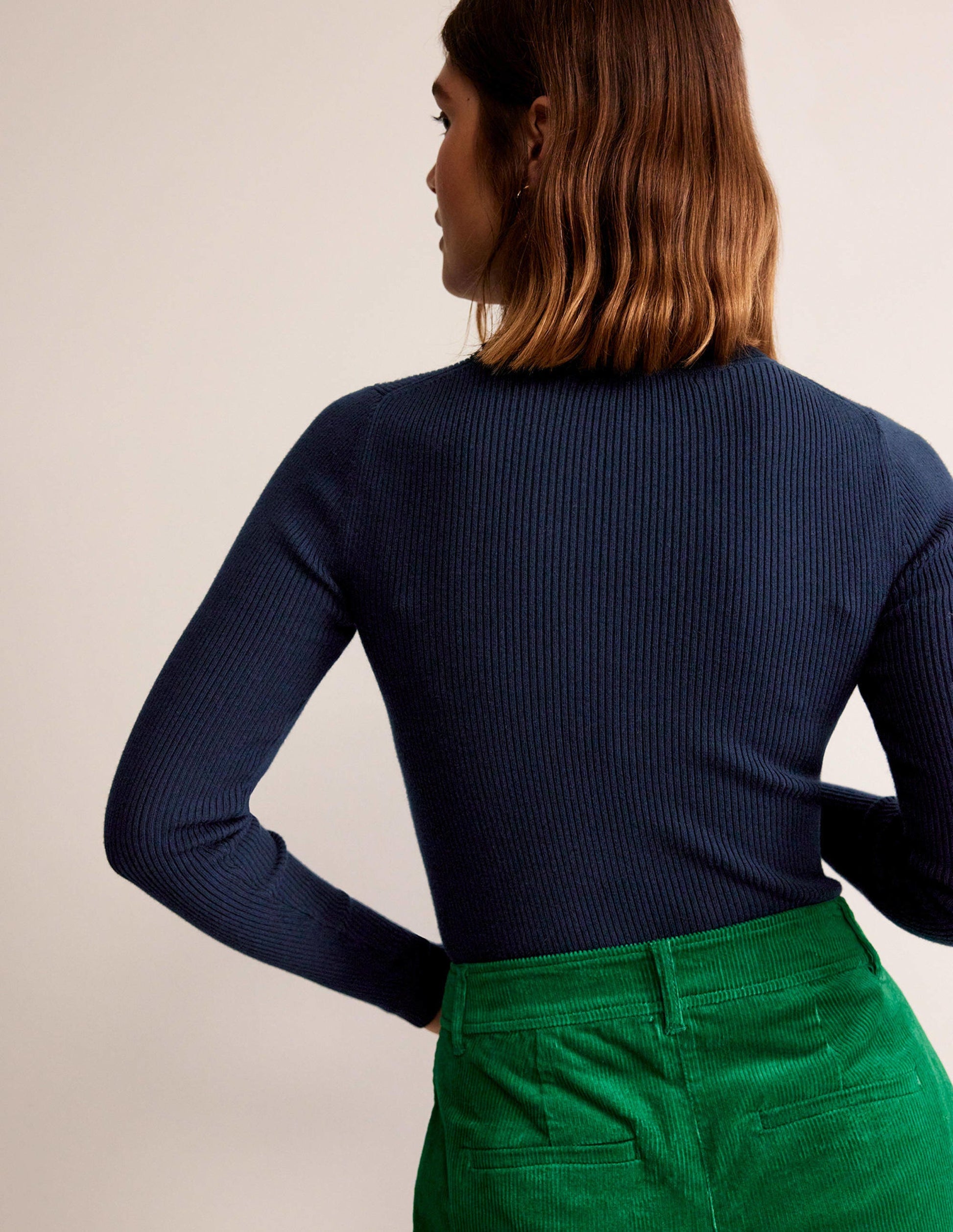 Catriona Roll Neck Jumper-Navy-3