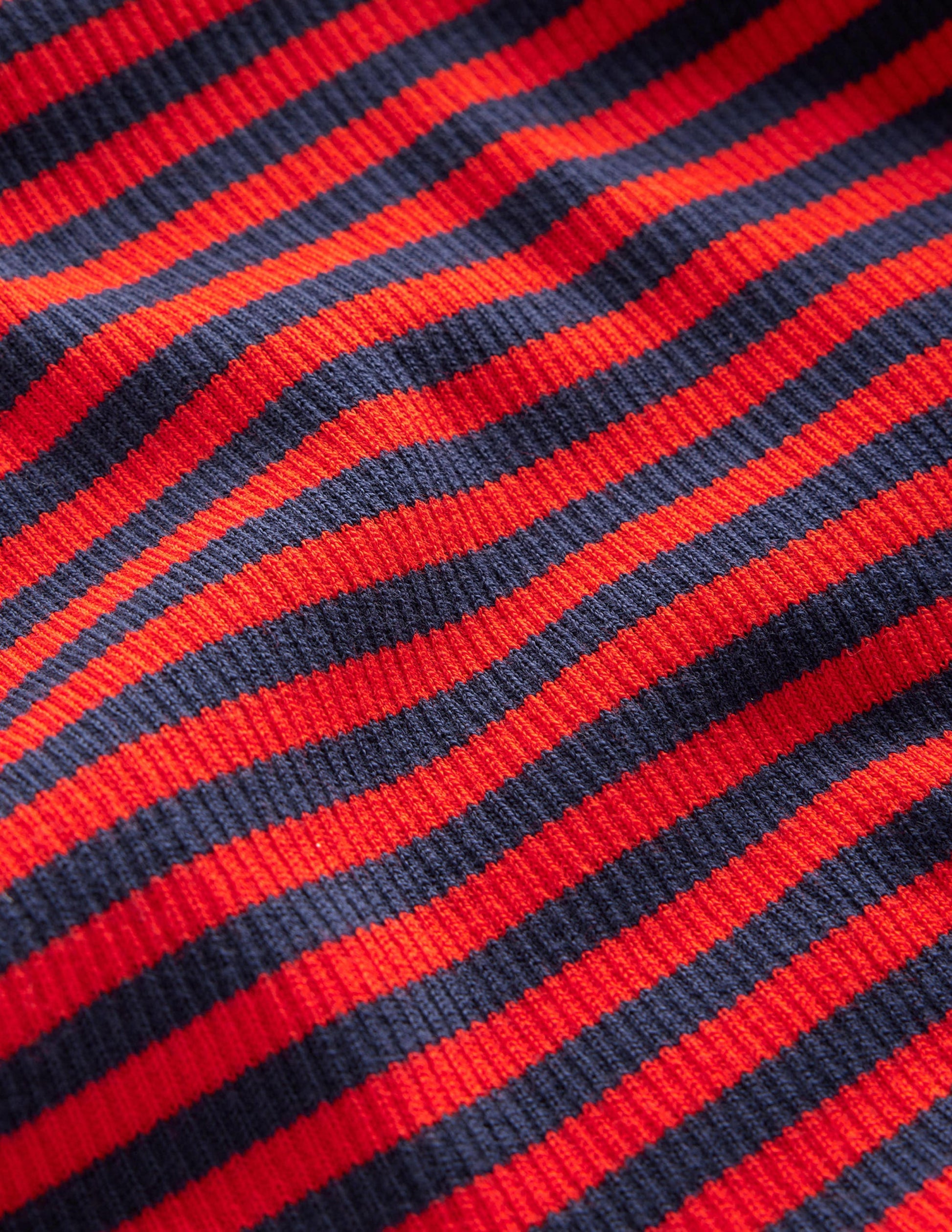 Catriona Roll Neck Jumper-French Navy / Fiesta Orange-7