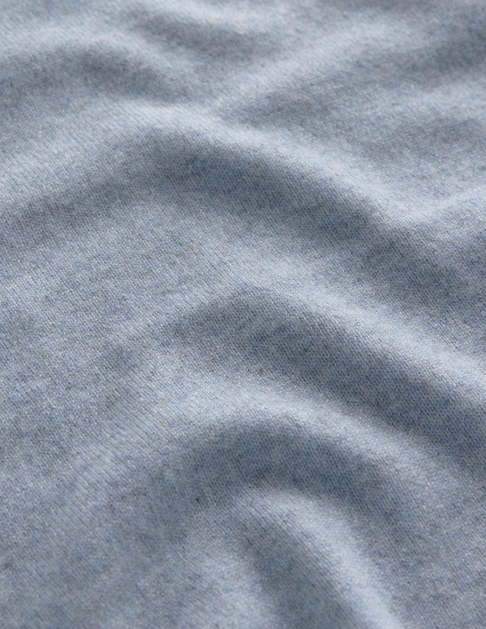 Scallop Trim Cashmere Jumper-Dusk Blue - Image 6