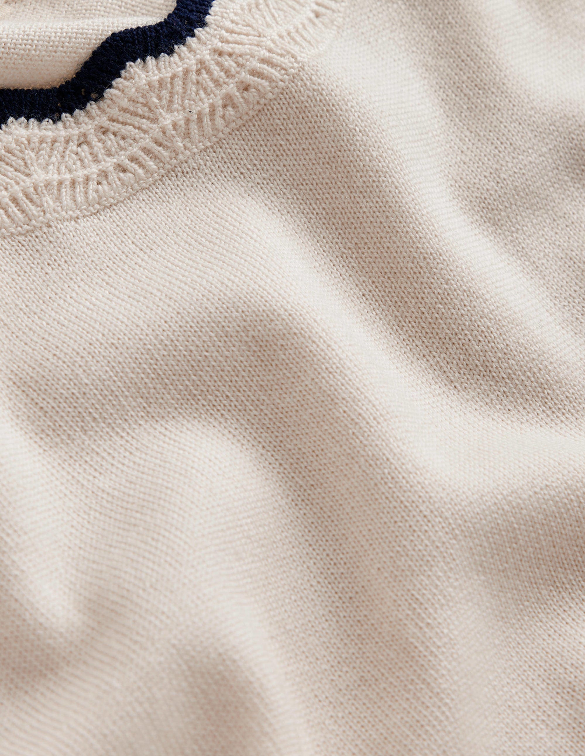 Merino Scalloped T-shirt-Warm Ivory - Image 6