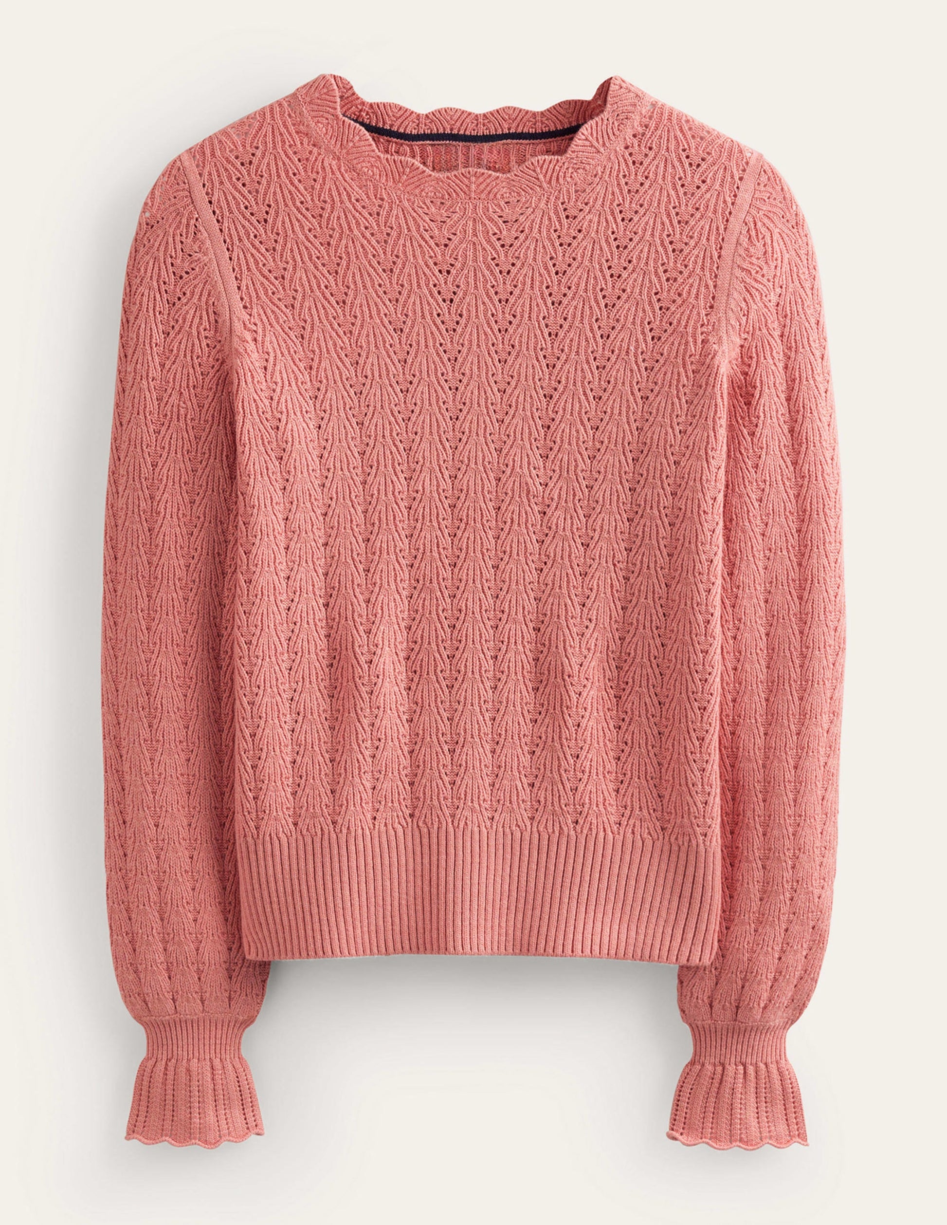 Pointelle Stitch Jumper-Rosetta Blush-6