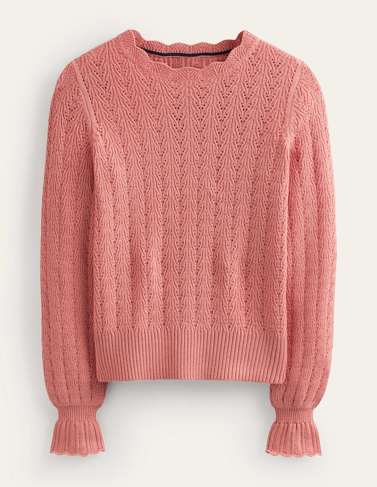 Pointelle Stitch Jumper-Rosetta Blush - Image 6