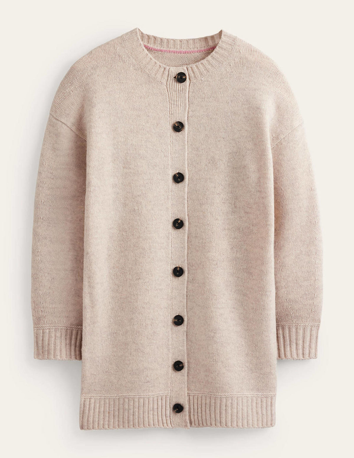 Brushed Wool Coatigan-Oatmeal Melange - Image 6