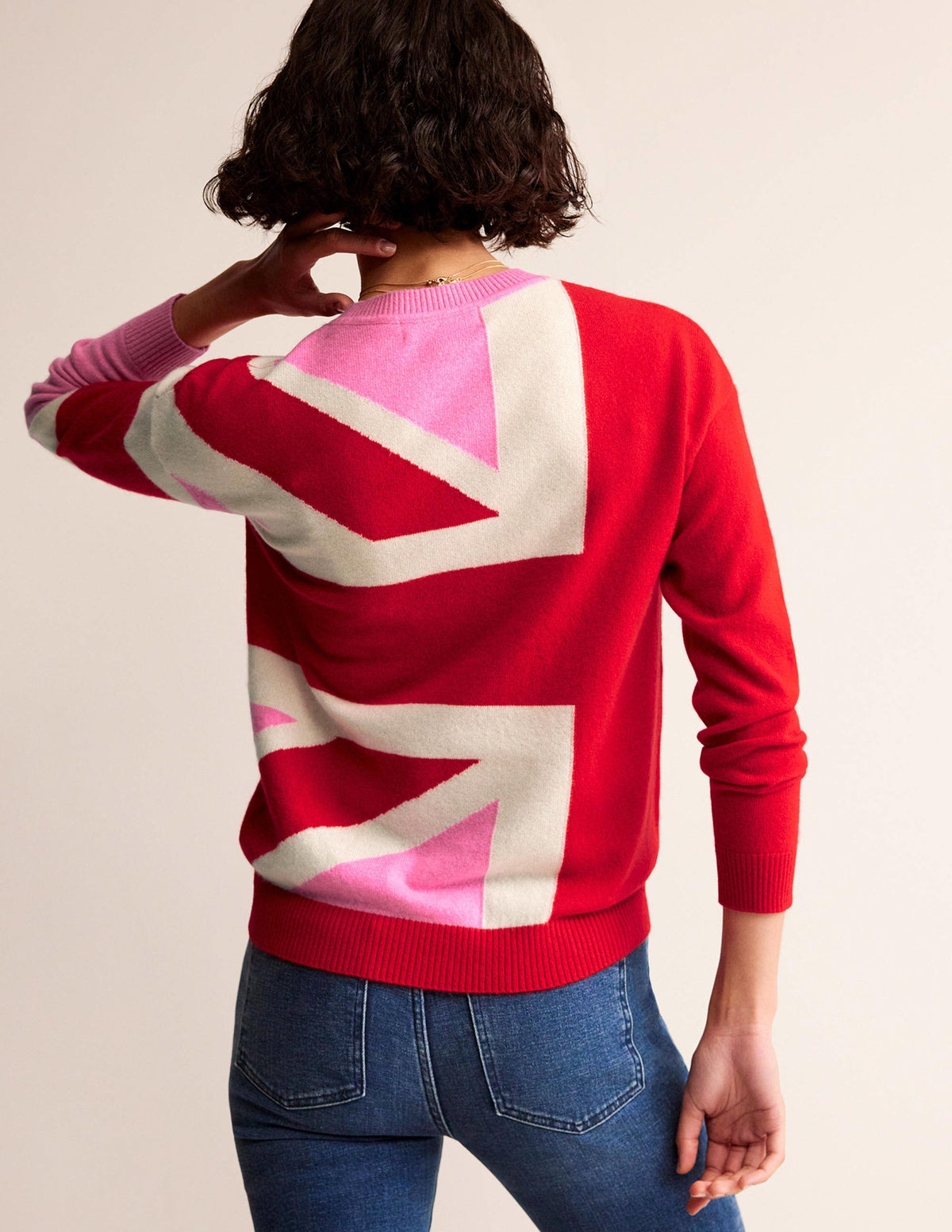 Lydia Cashmere Jumper-Cherry Blossom Melange - Image 3