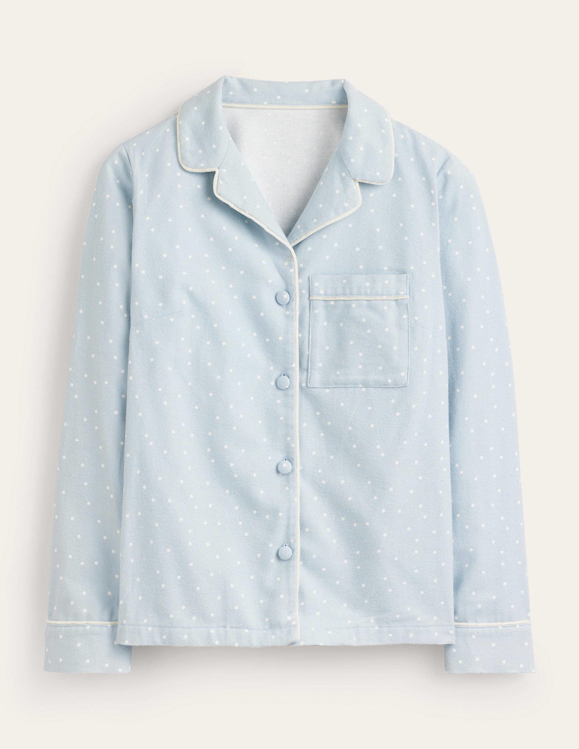 Brushed Cotton Pyjama Shirt-Surf, Spaced Dotty-5