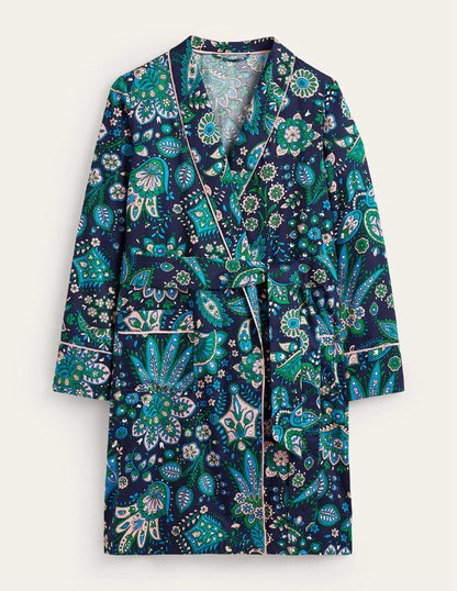 Cotton-Sateen Dressing Gown-Multi, Azalea Bloom-5