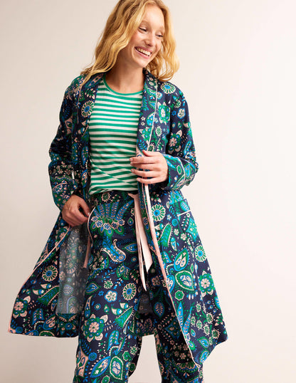 Cotton-Sateen Dressing Gown-Multi, Azalea Bloom-1