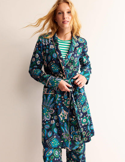 Cotton-Sateen Dressing Gown-Multi, Azalea Bloom-4