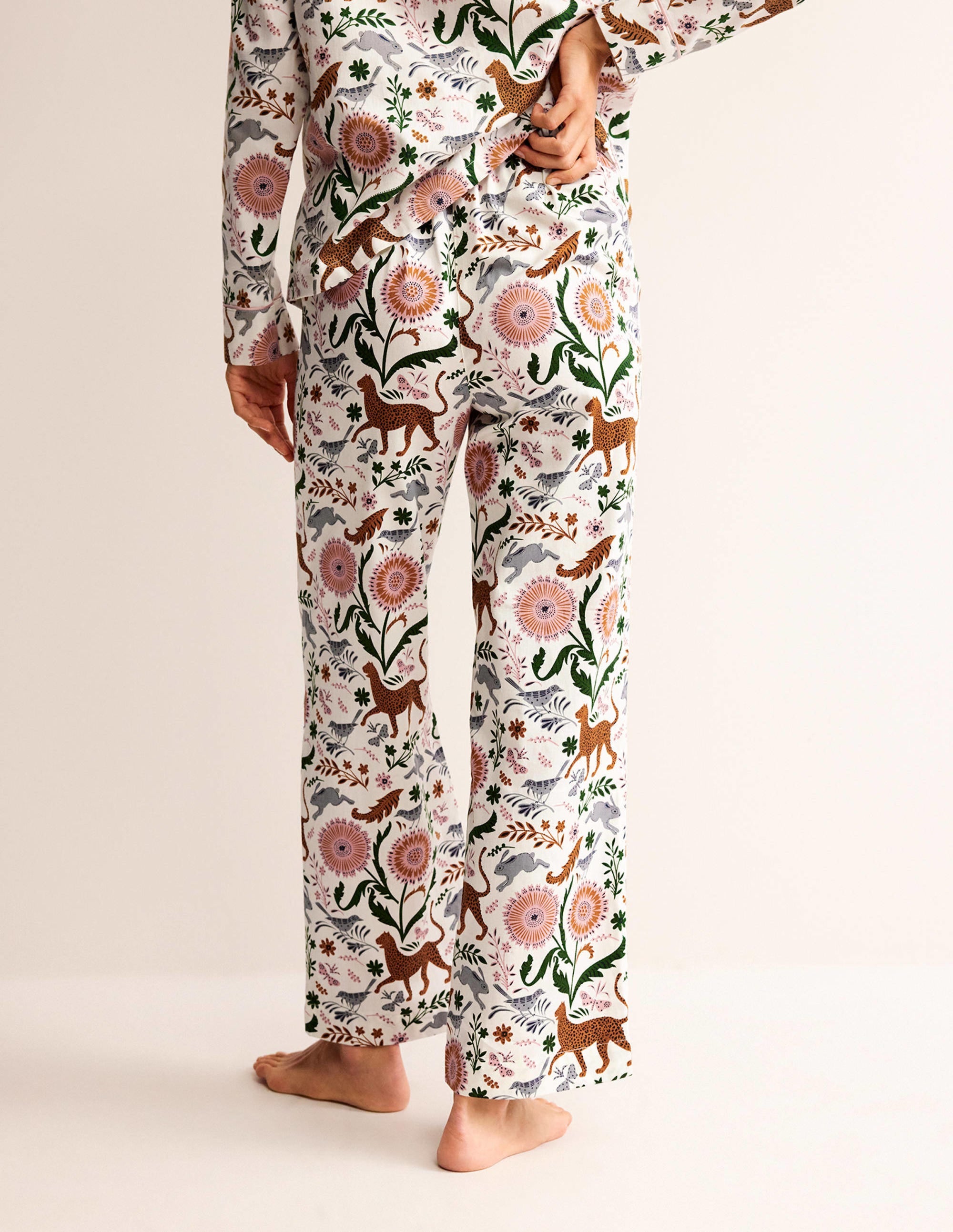 Cotton Sateen Pyjama Trousers-DONT USE - Image 3