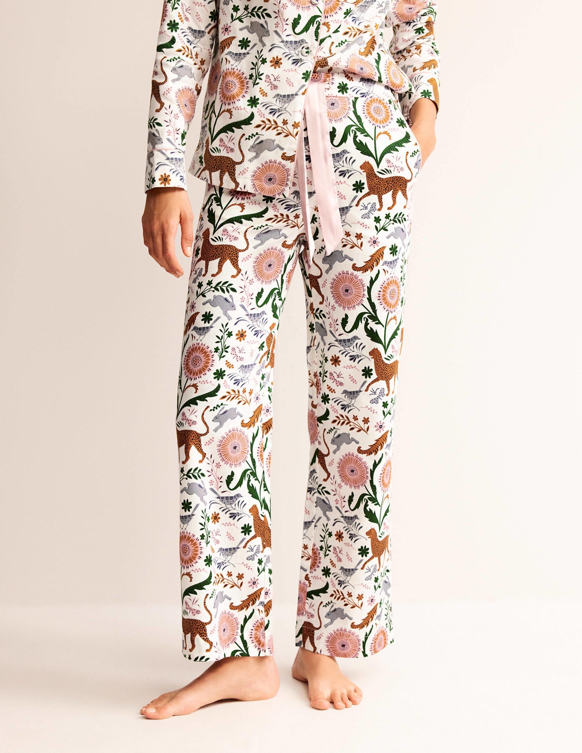 Cotton Sateen Pyjama Trousers-DONT USE - Image 4