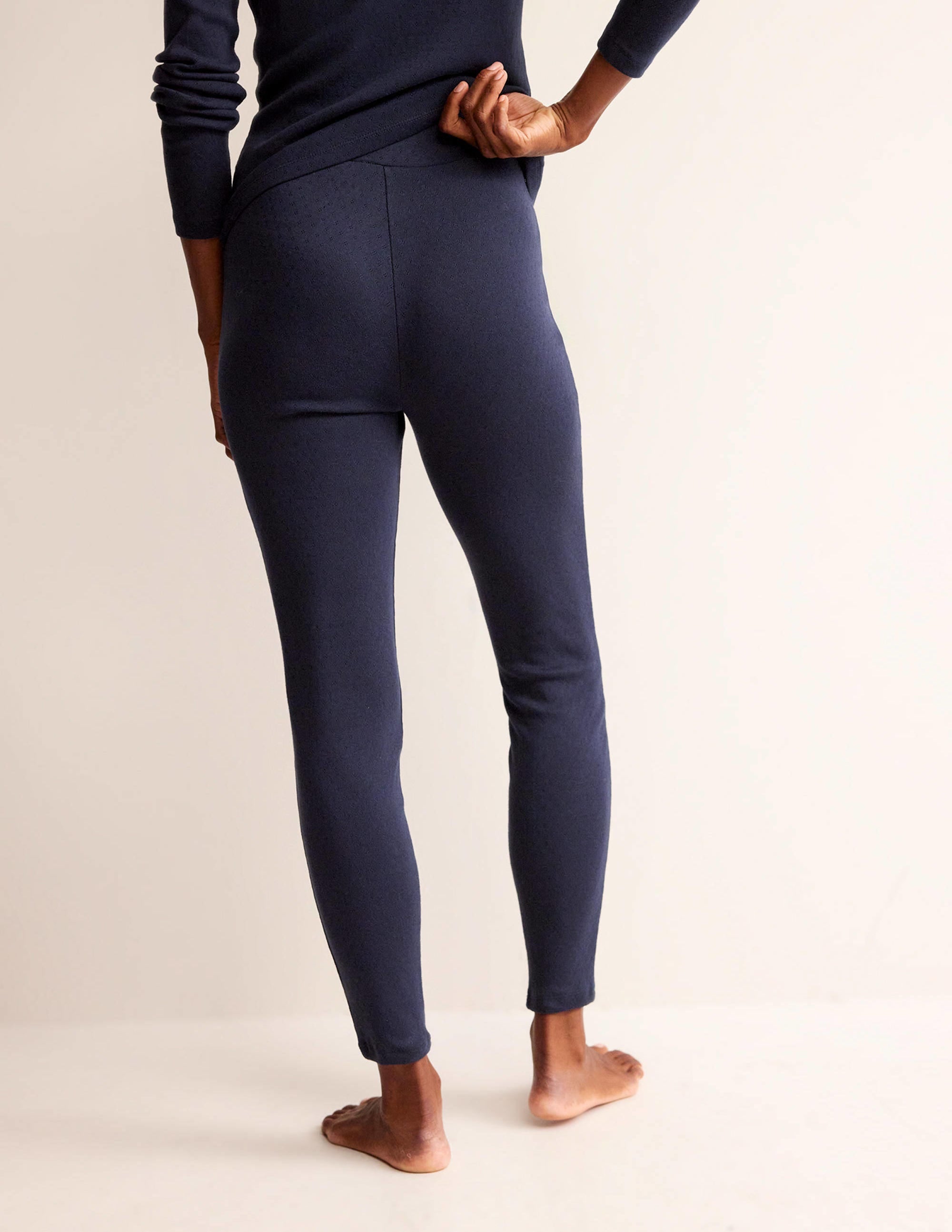 Jersey Pyjama Leggings-Navy - Image 3