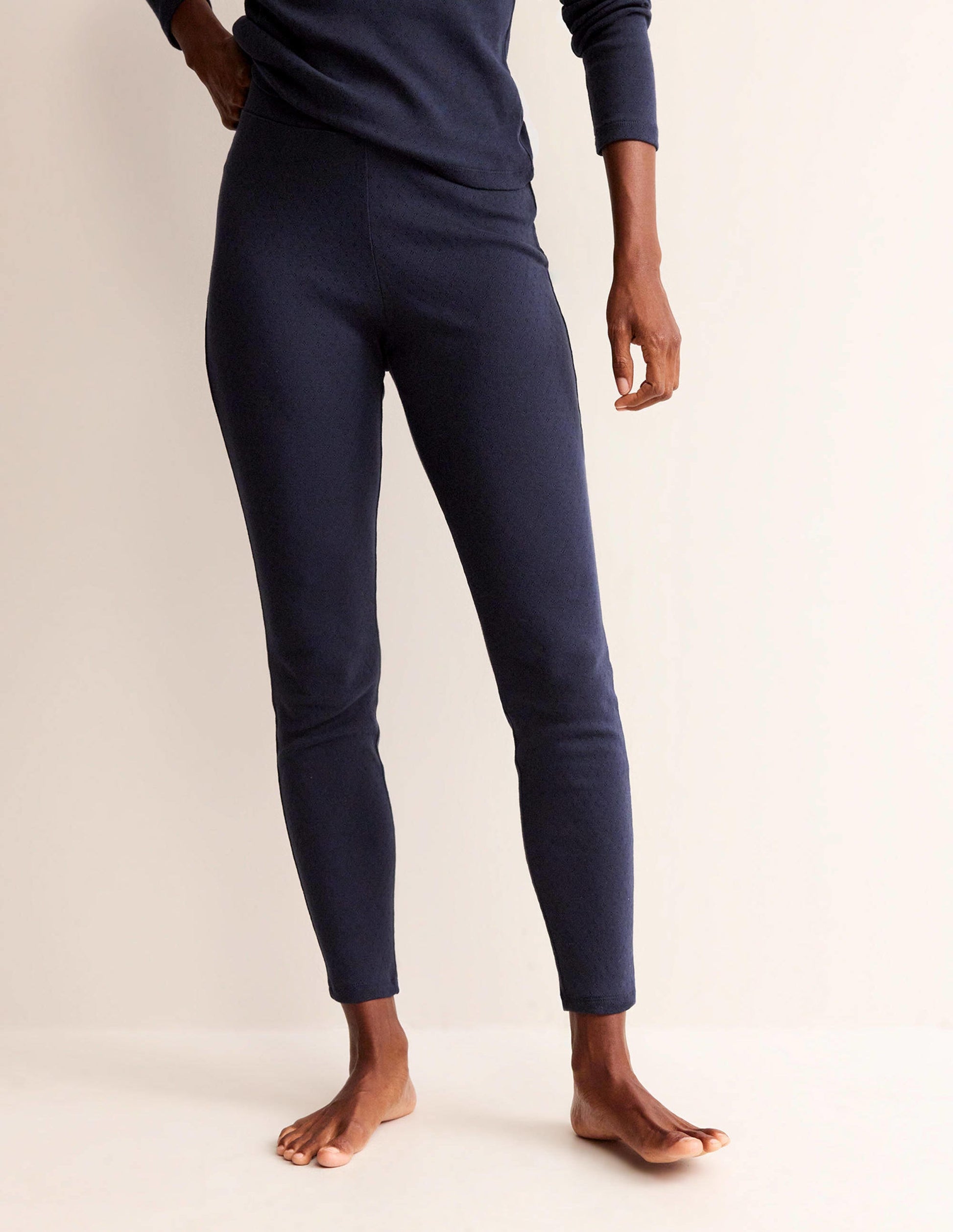 Jersey Pyjama Leggings-Navy-4