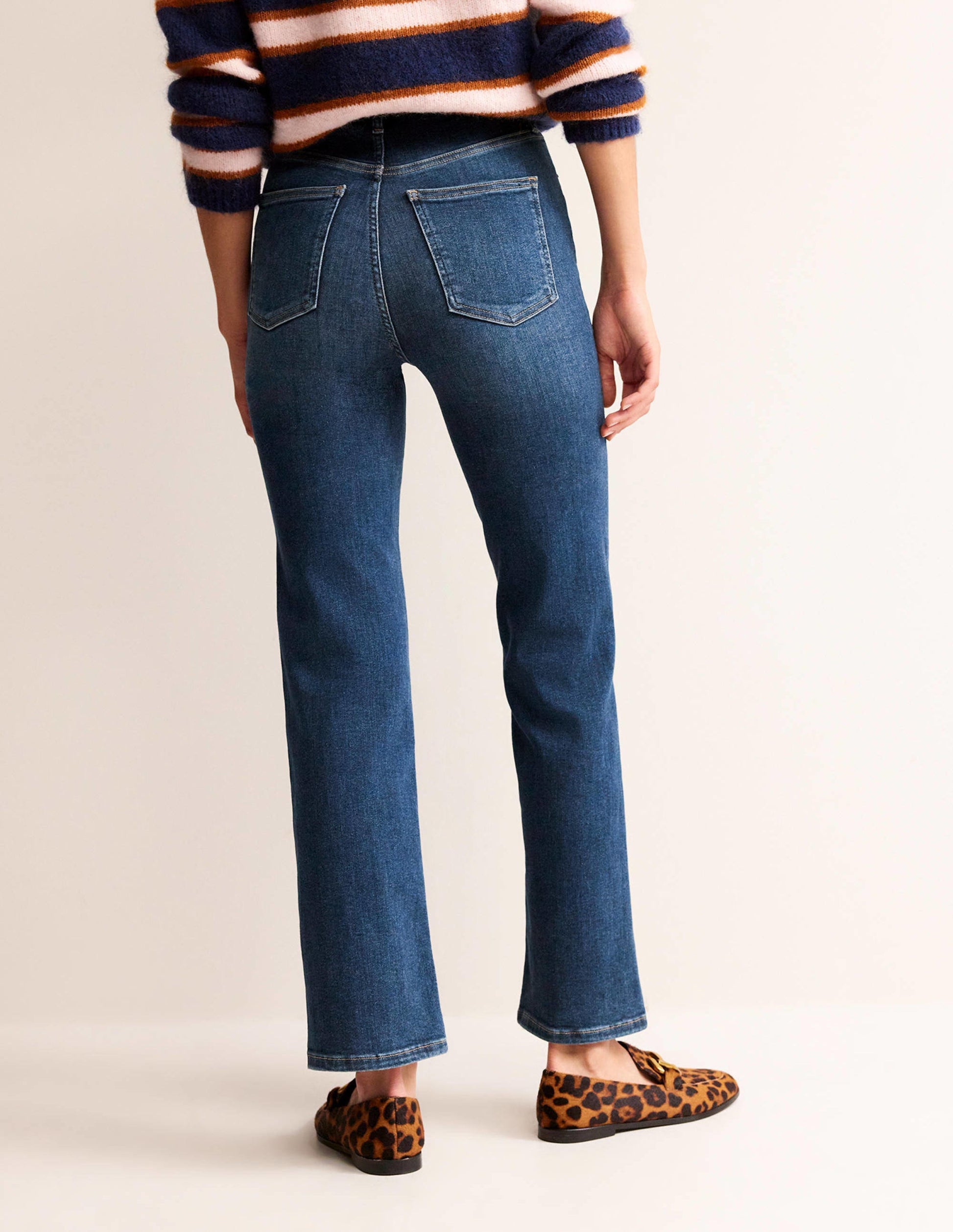 High Rise True Straight Jeans-Indigo-3