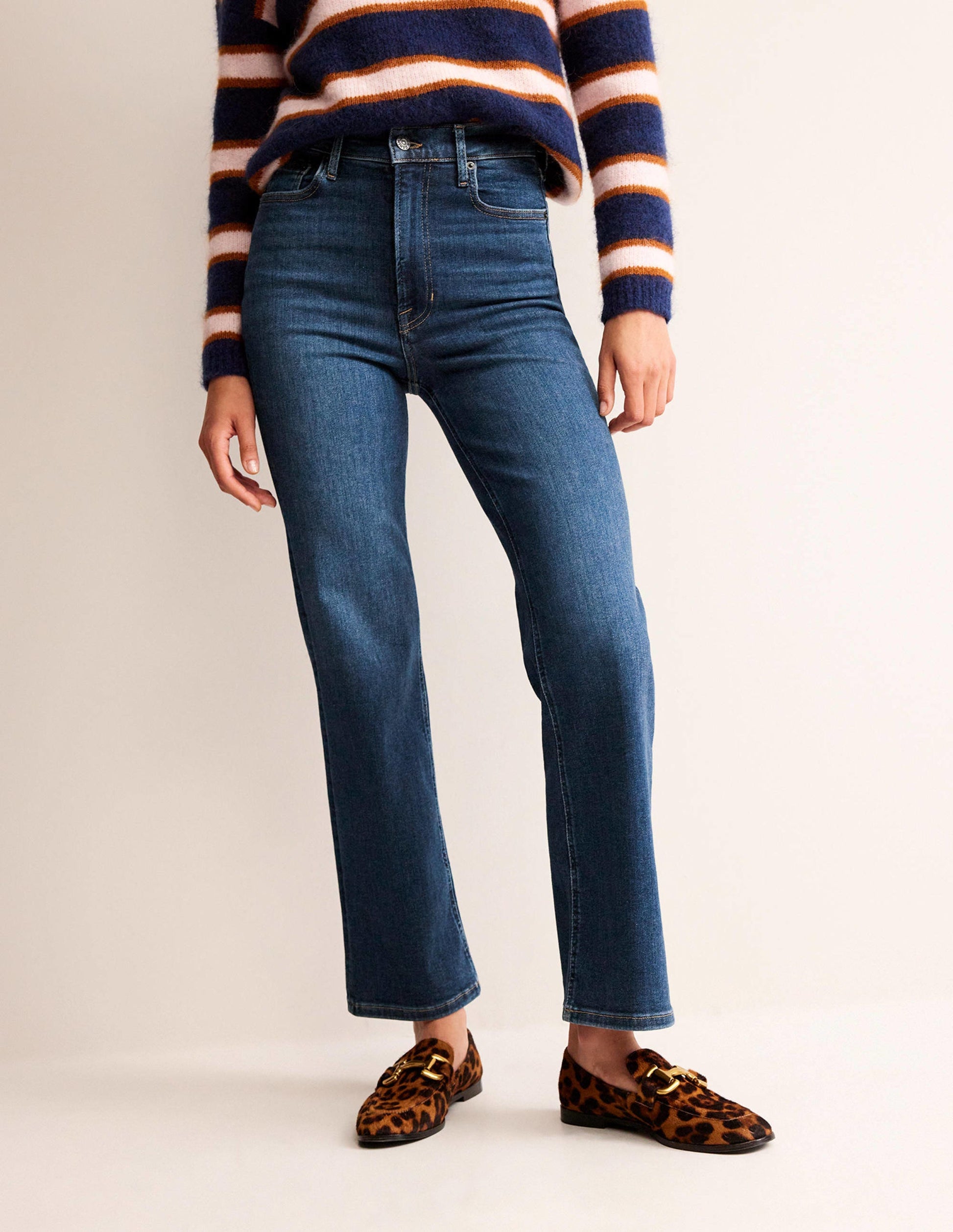 High Rise True Straight Jeans-Indigo-4