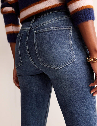 Mid Rise Baby Kick Jeans-Dark Vintage