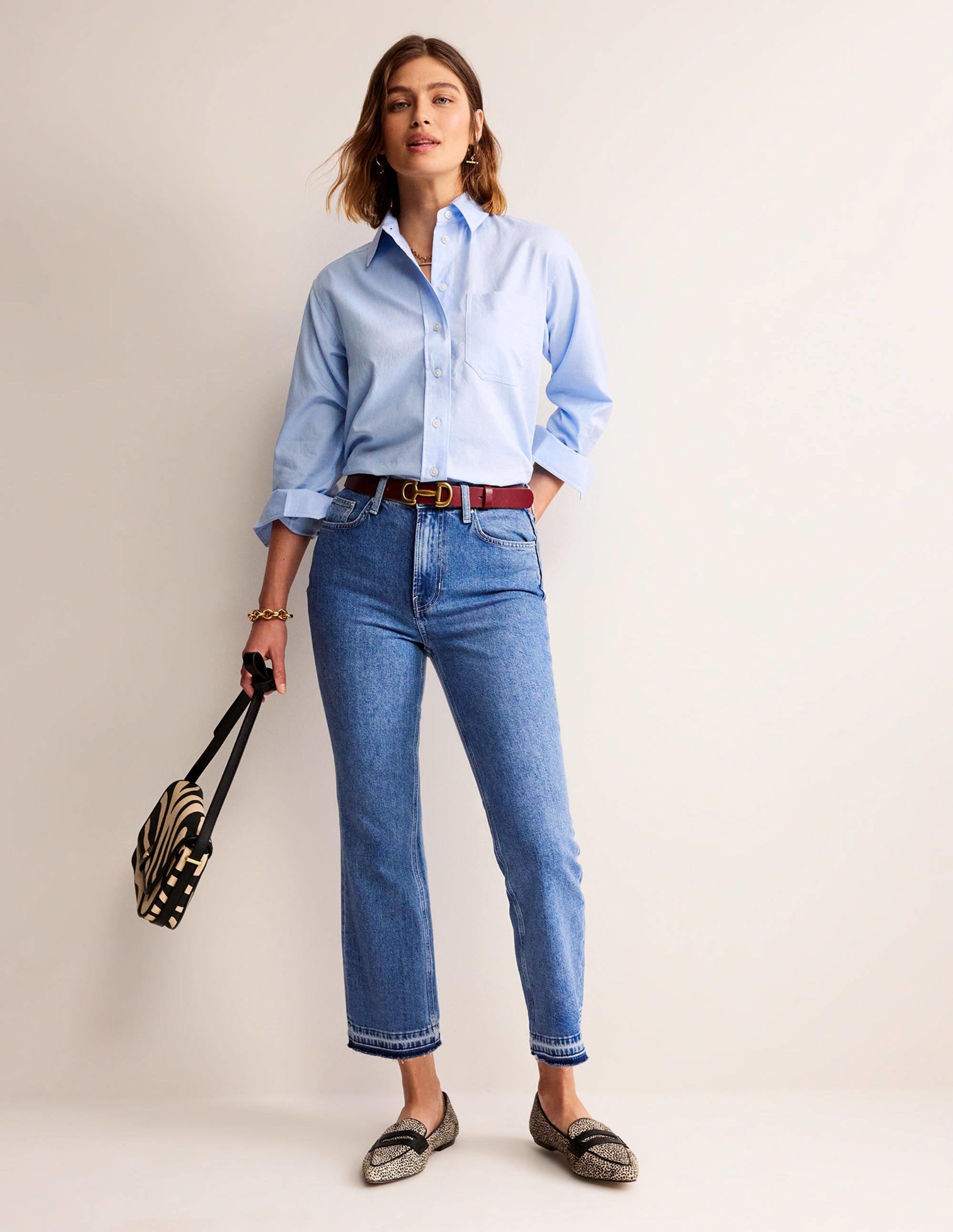 Mid Rise Baby Kick Jeans-Mid Vintage - Image 1
