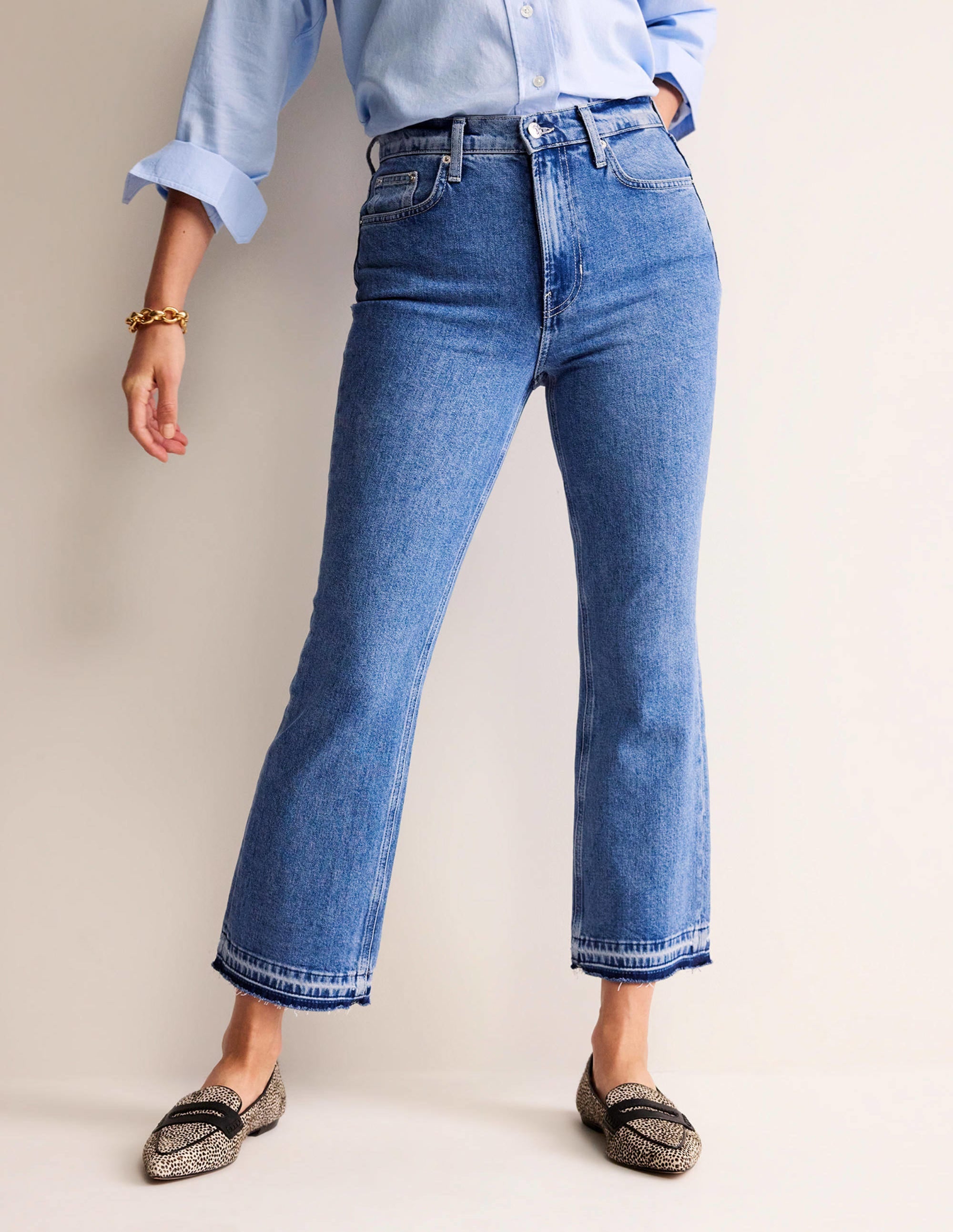 Mid Rise Baby Kick Jeans-Mid Vintage - Image 4