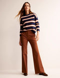 Brompton Bi-stretch Trousers-Cognac