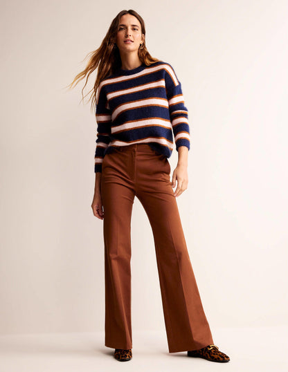 Brompton Bi-stretch Trousers-Cognac-1