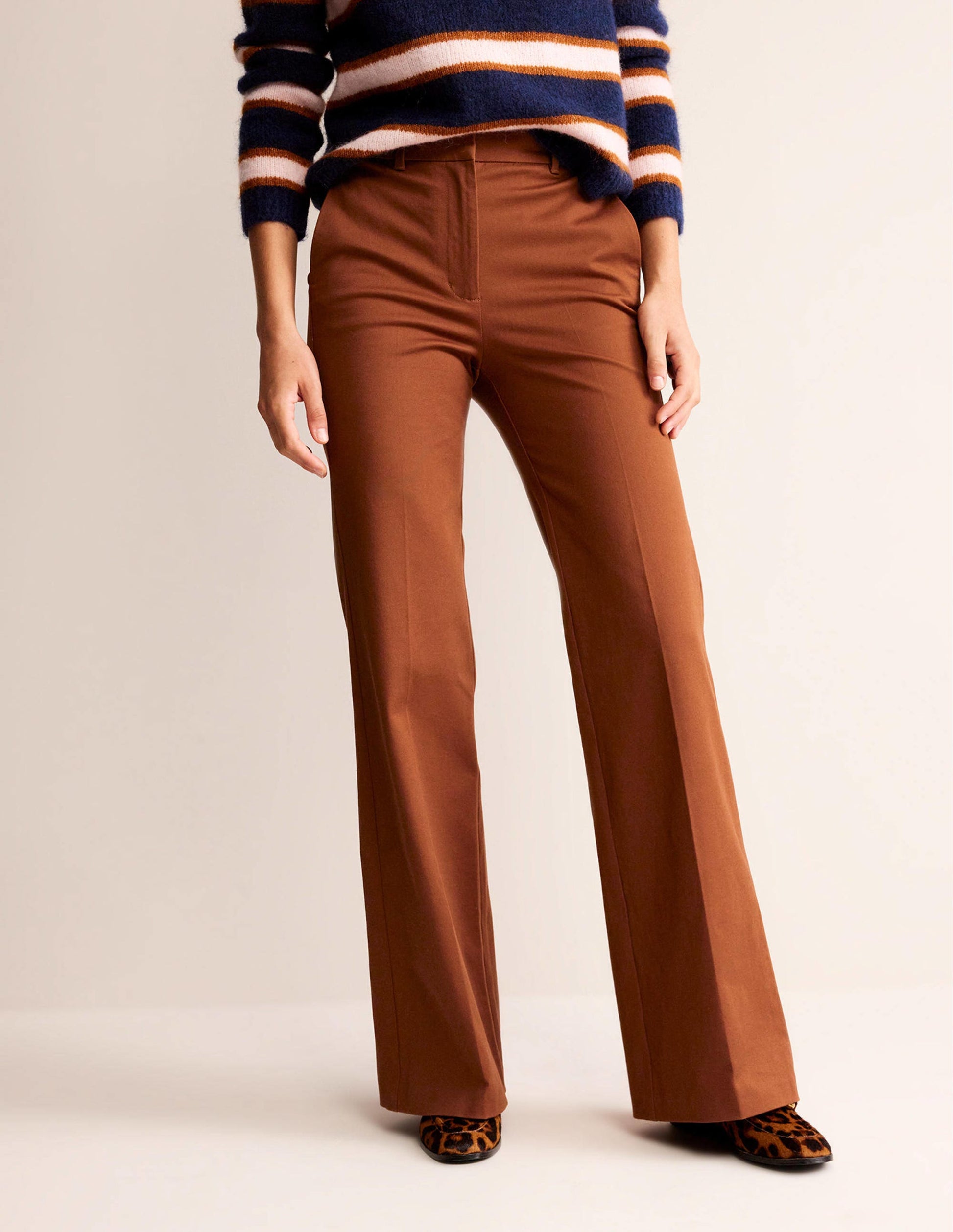 Brompton Bi-stretch Trousers-Cognac-4