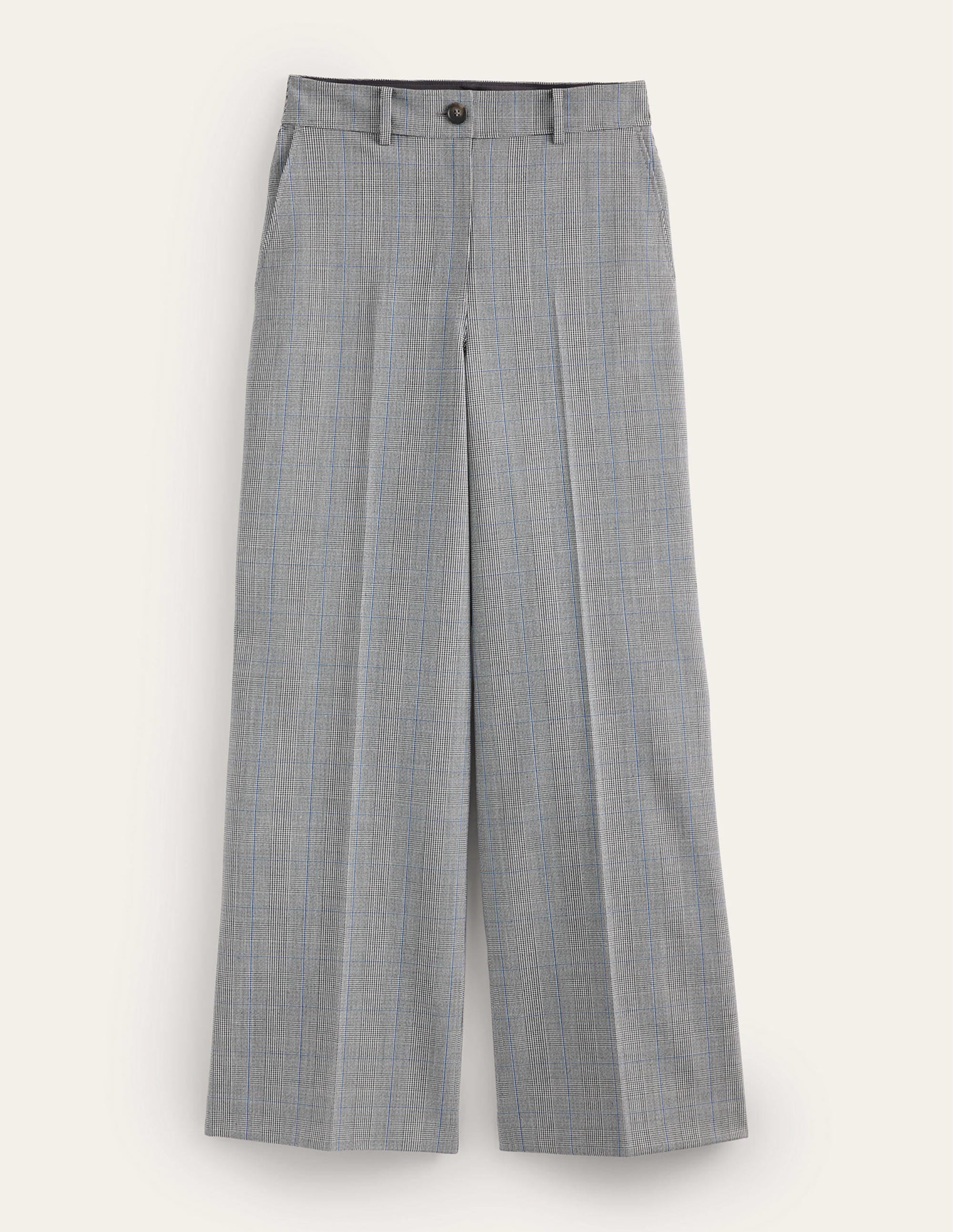 Westbourne Wool-Twill Trousers-Ivory, Charcoal and Blue Pow - Image 5