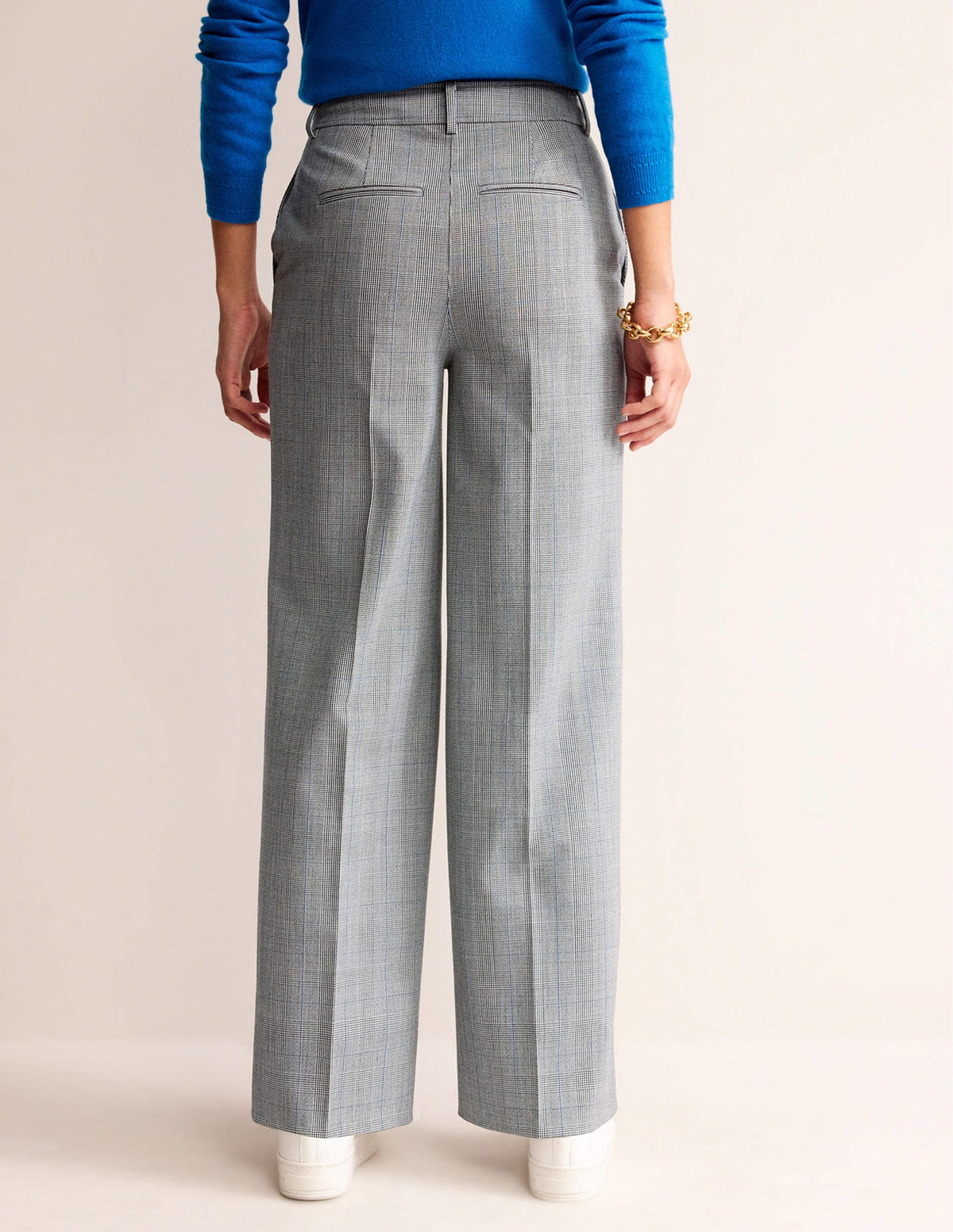 Westbourne Wool-Twill Trousers-Ivory, Charcoal and Blue Pow - Image 3