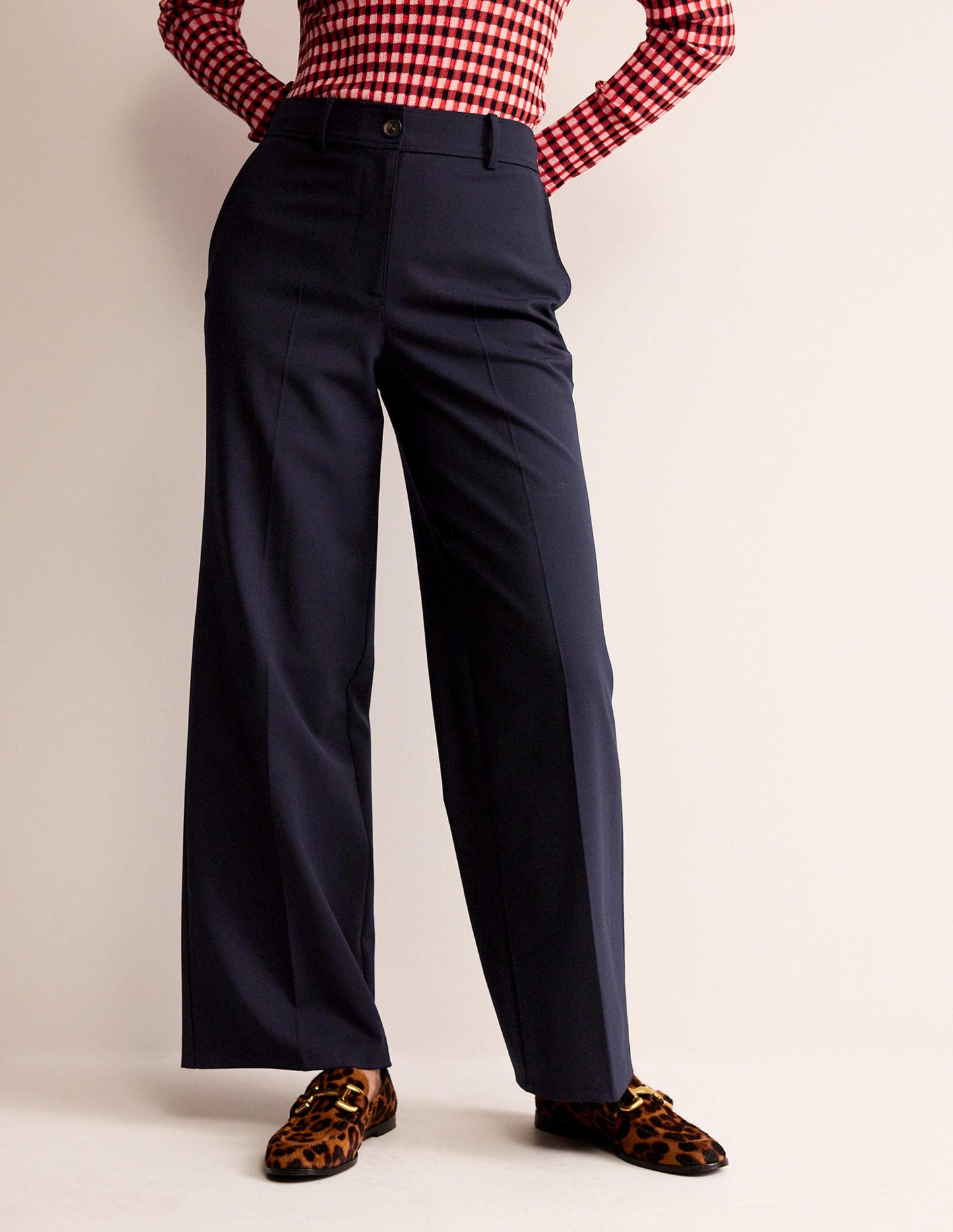 Westbourne Wool-Twill Trousers-NAVY