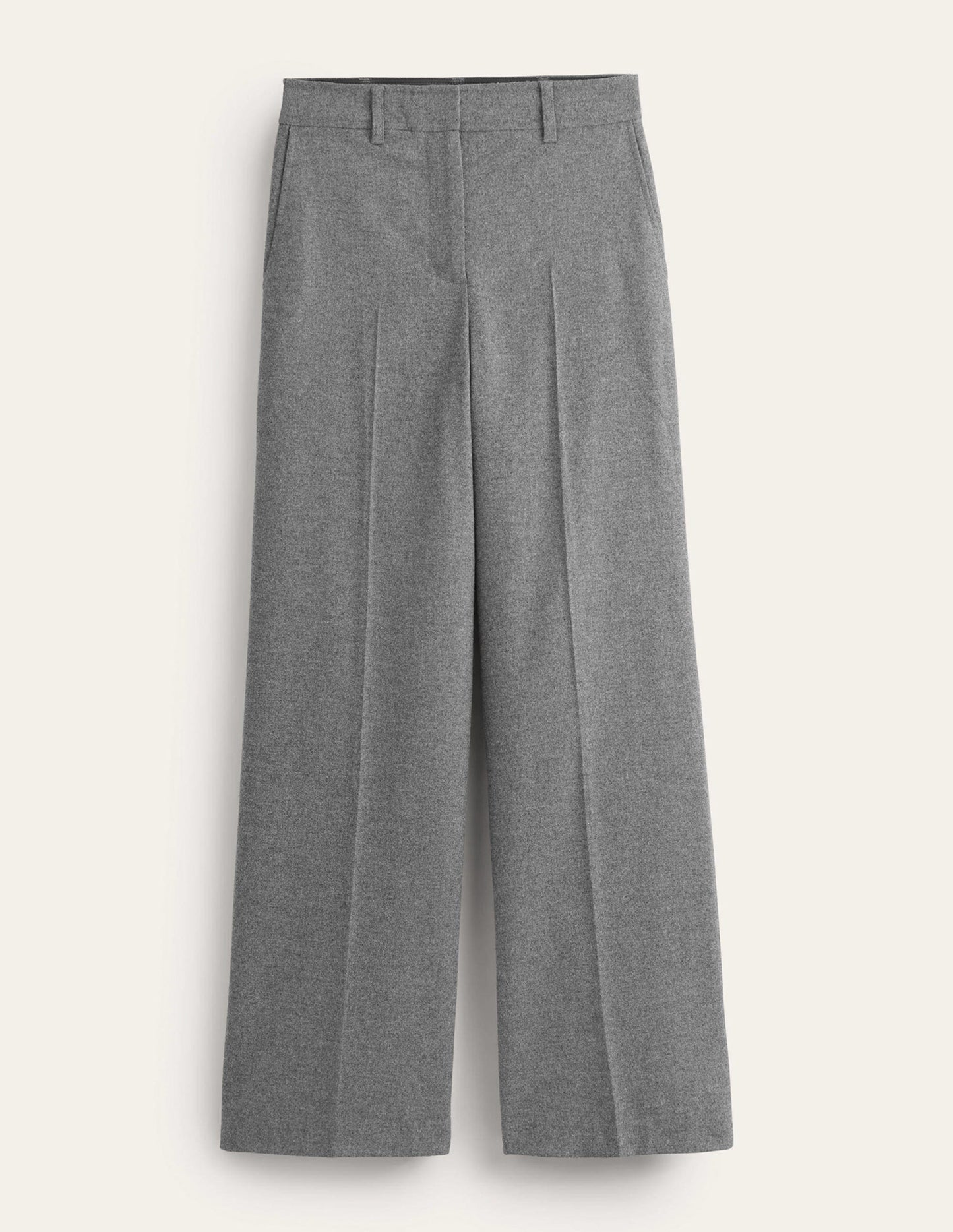 Westbourne Wool Trousers-Charcoal Marl