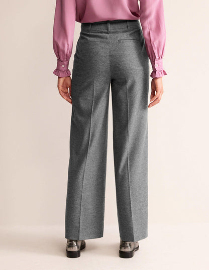 Westbourne Wool Trousers-Charcoal Marl