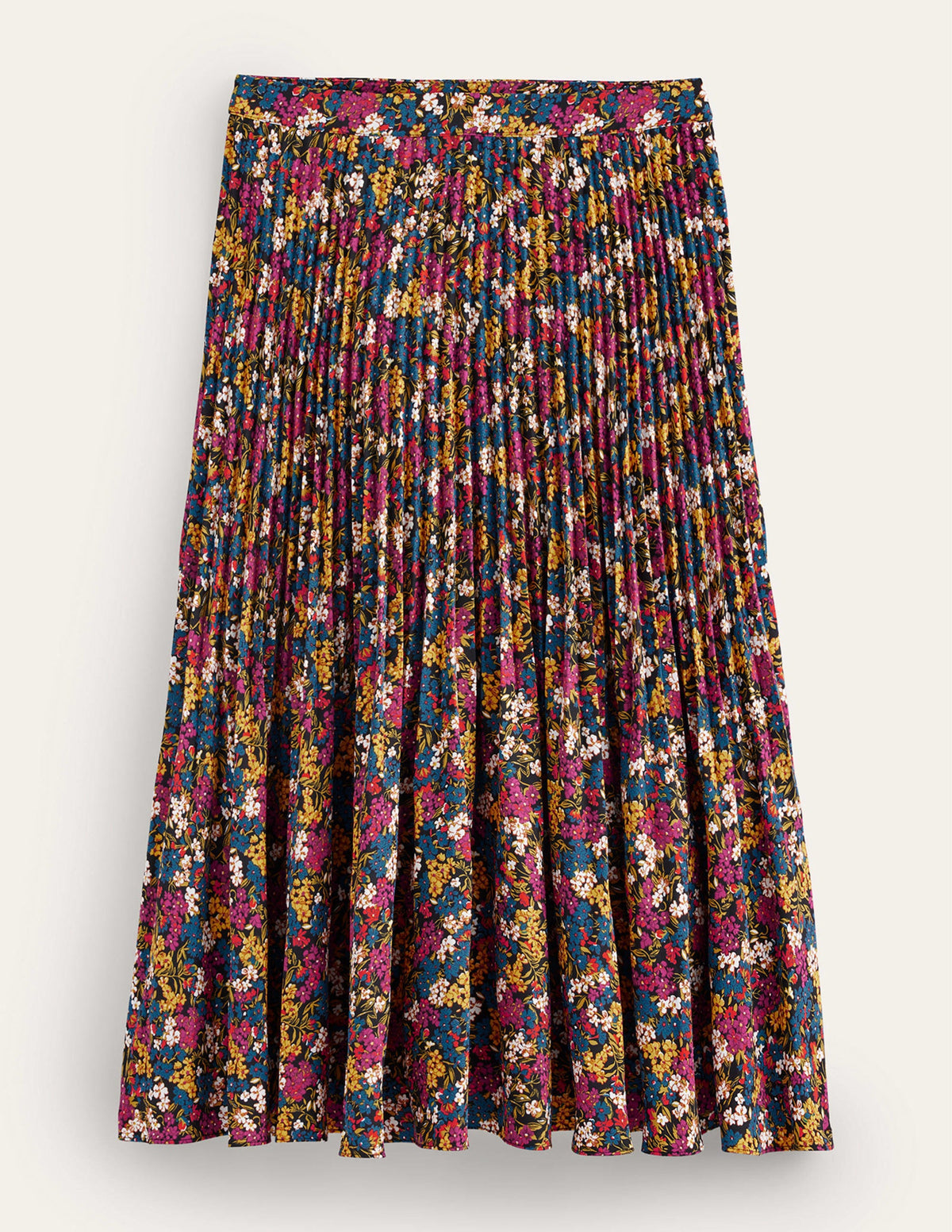 Pleated Midi Skirt-Multi, Botanic Dawn-10