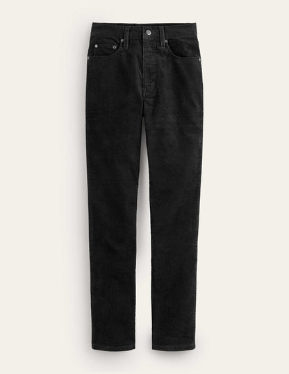 5 Pocket Cord Slim Jeans-Black-7