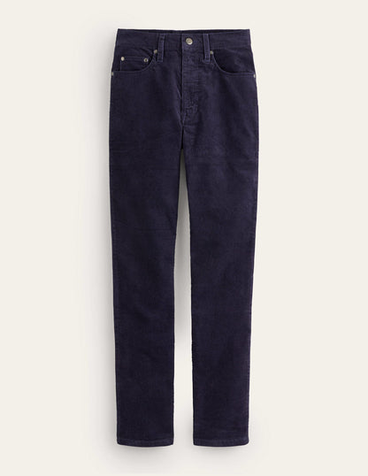 5 Pocket Cord Slim Jeans-Navy-6