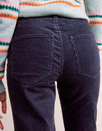 5 Pocket Cord Slim Jeans-Navy-2