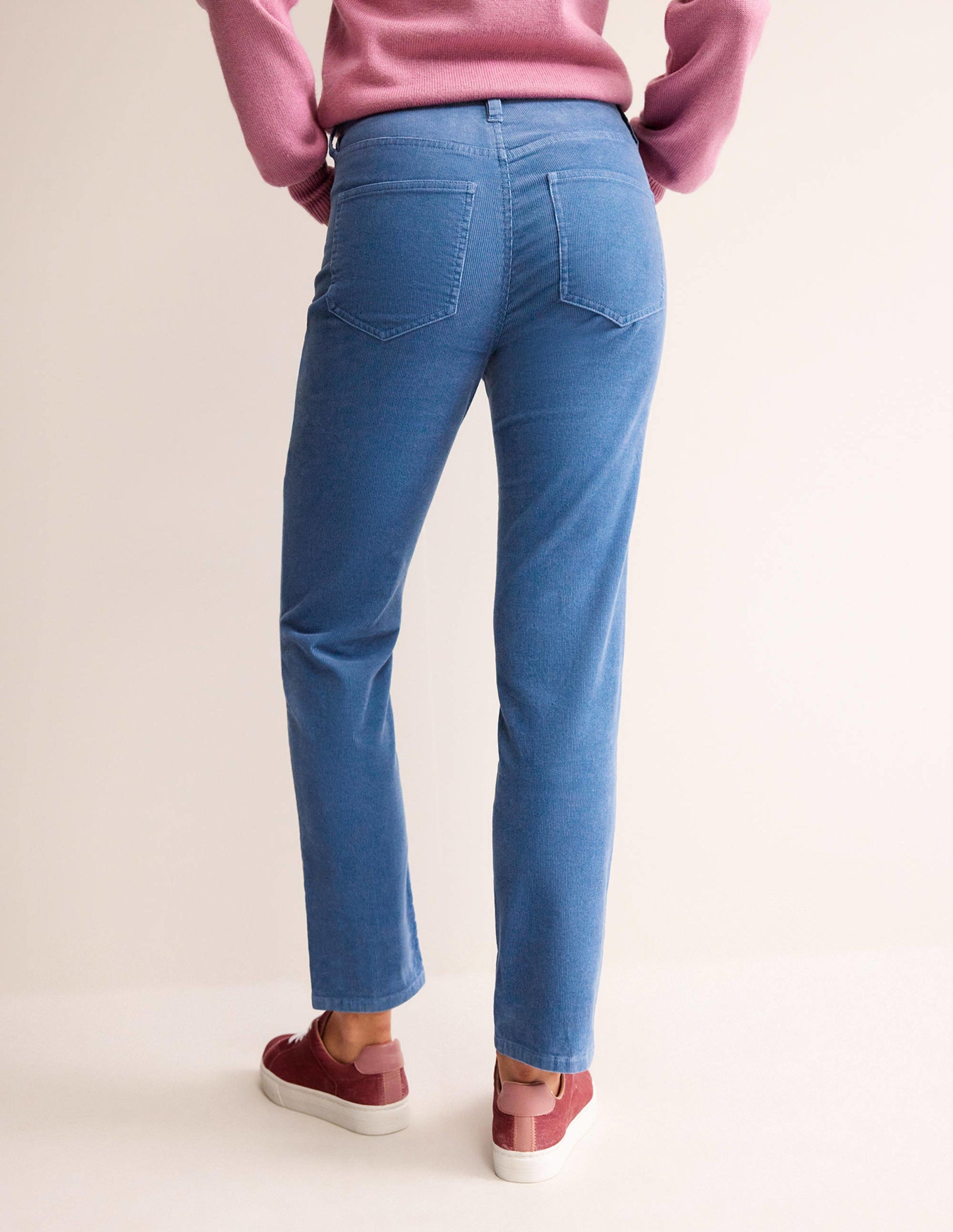 5 Pocket Cord Slim Jeans-Azure-3