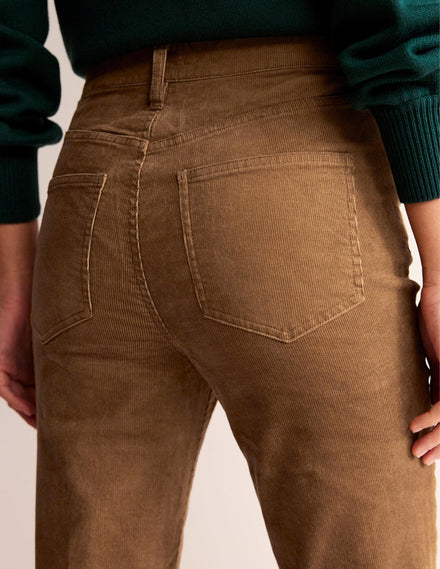 5 Pocket Cord Slim Jeans-Camel
