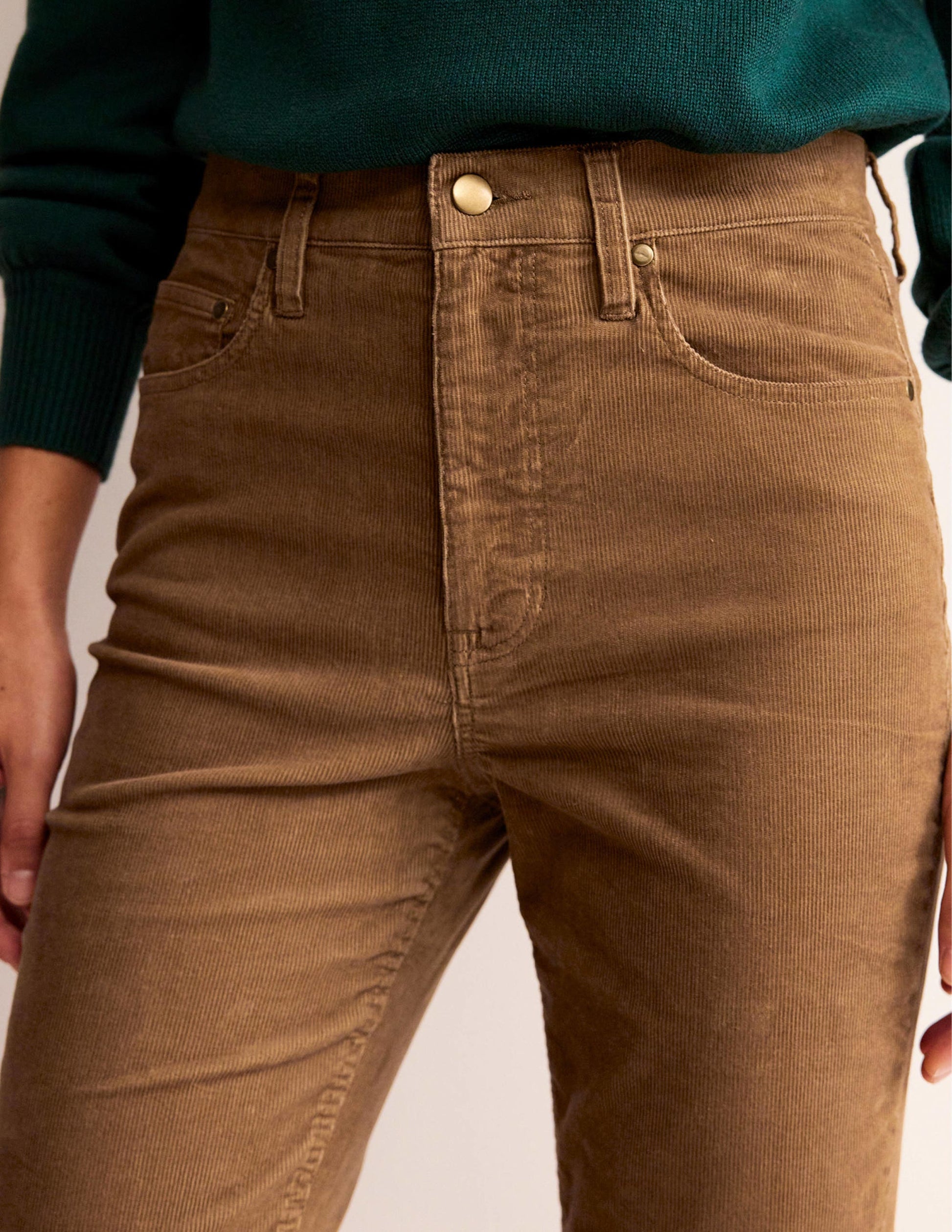 5 Pocket Cord Slim Jeans-Camel-5