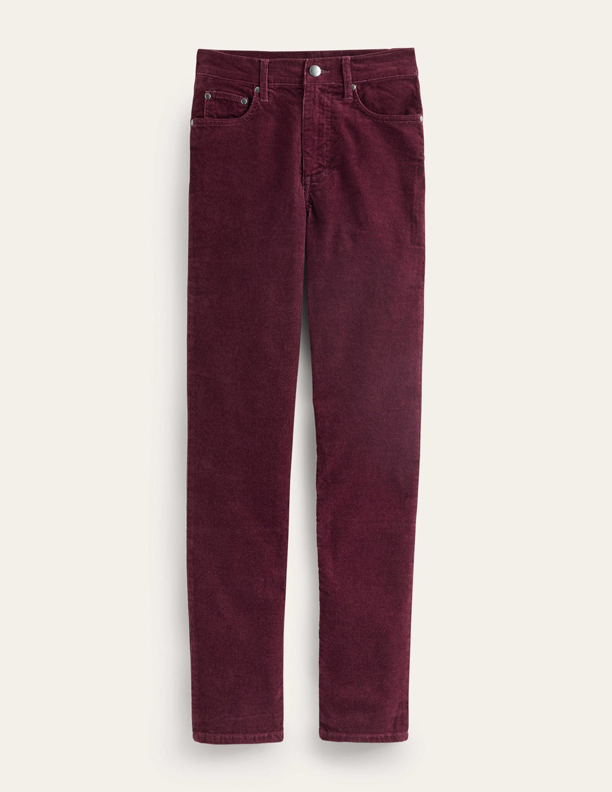 5 Pocket Cord Slim Jeans-Dark Burgundy-7