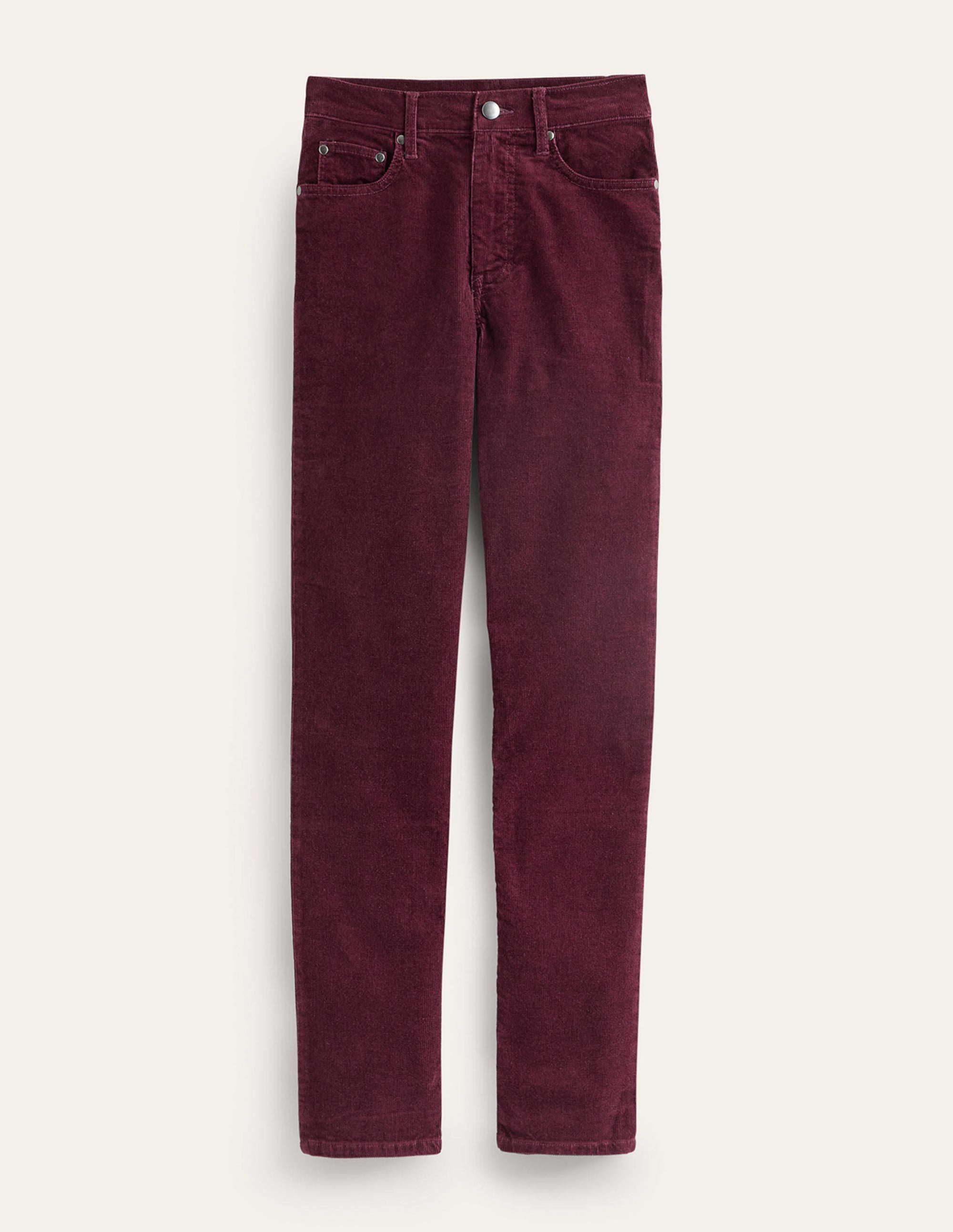 5 Pocket Cord Slim Jeans-Dark Burgundy - Image 7