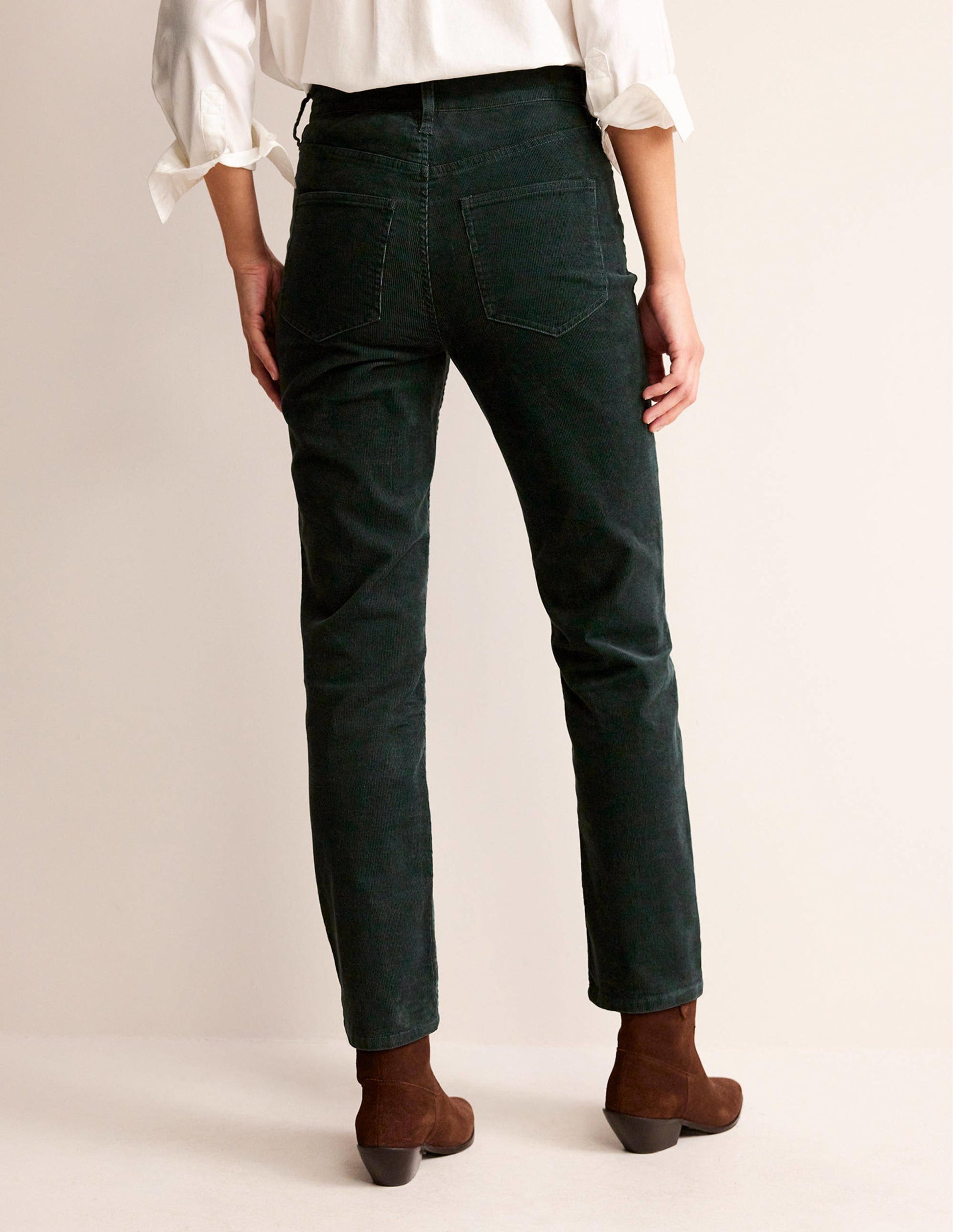 5 Pocket Cord Slim Jeans-Chatsworth Green-3