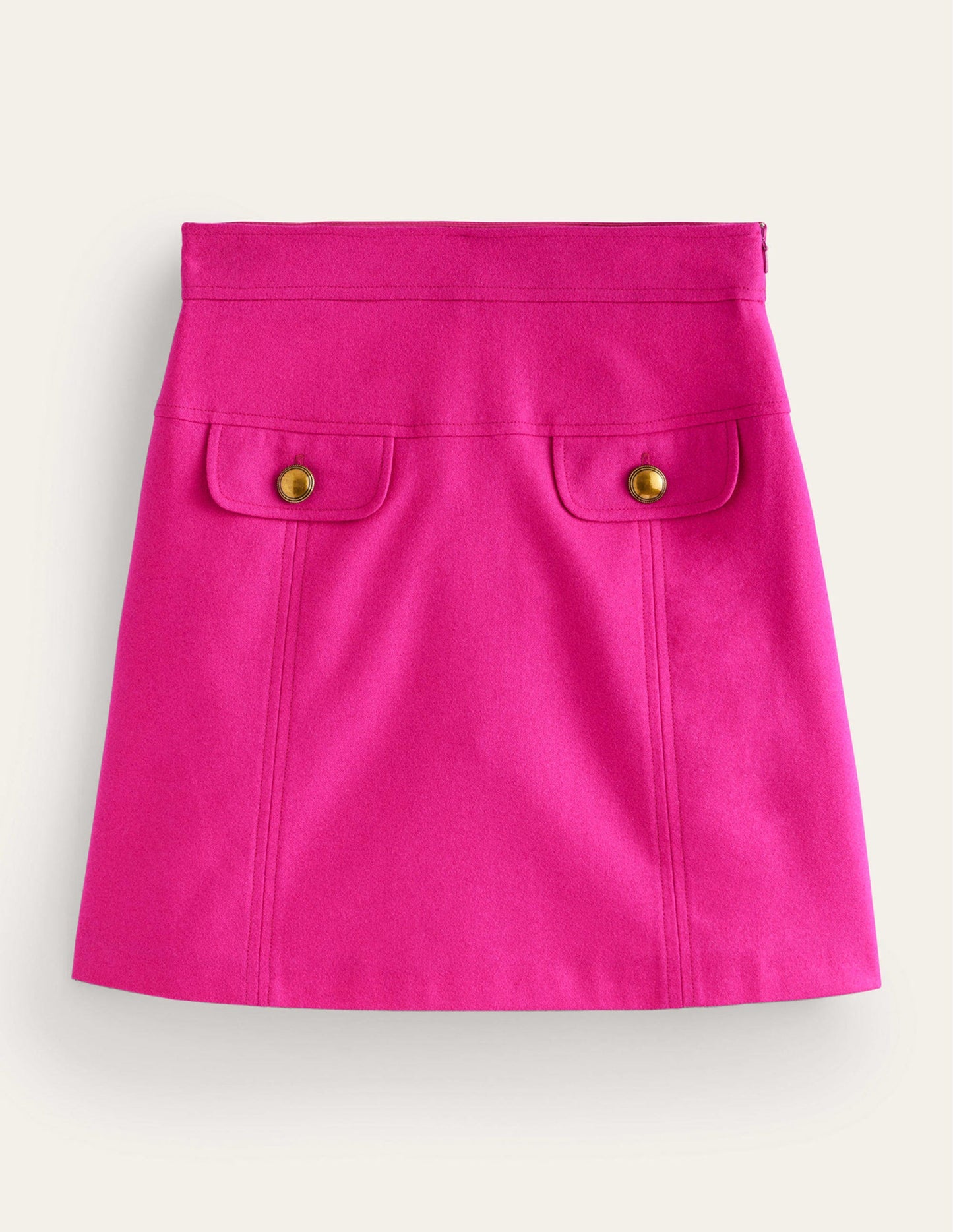 Estella Wool Mini Skirt-Fuchsia