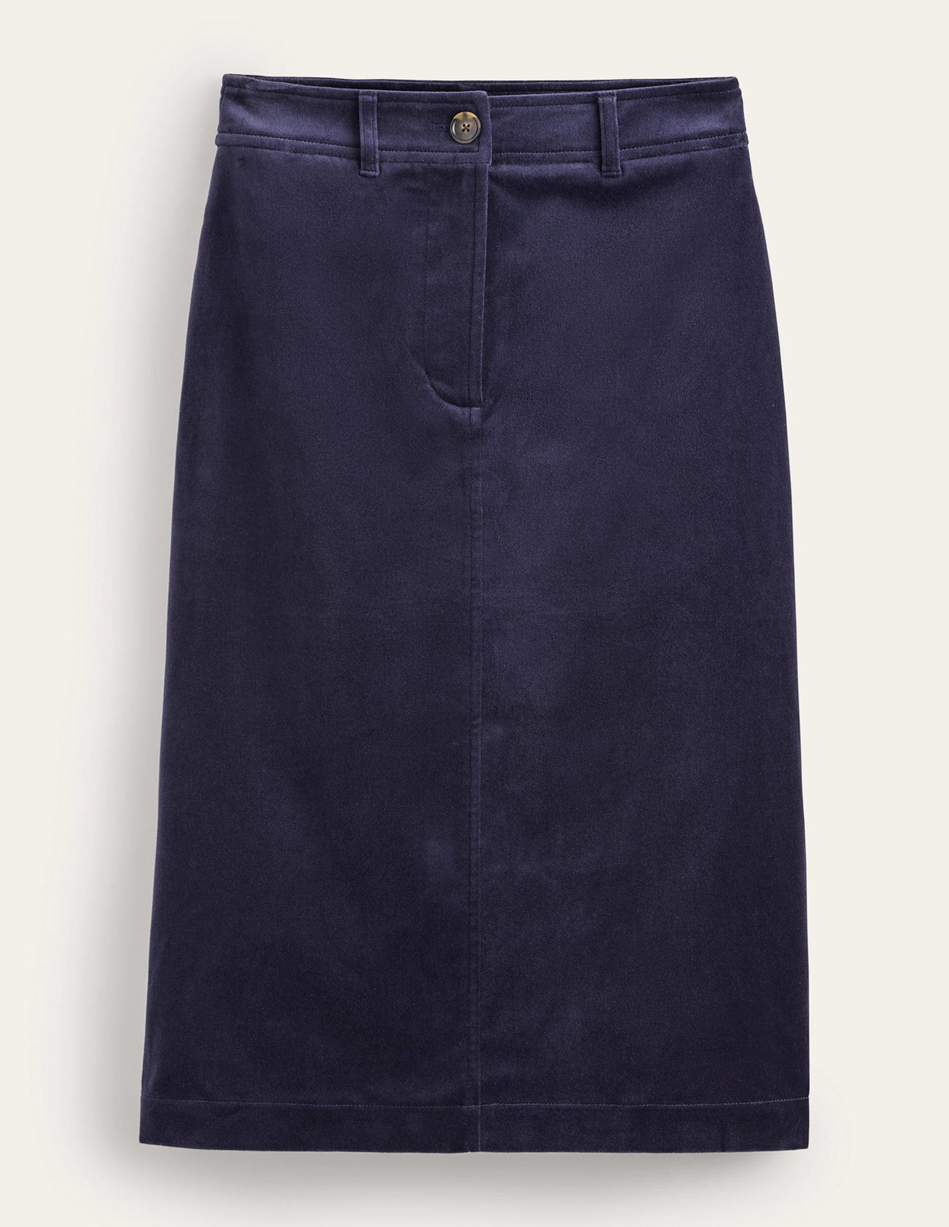 Margot Velvet Midi Skirt-Navy-5
