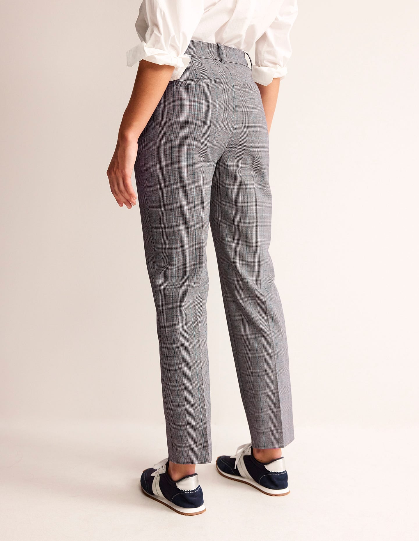 Kew Wool-Twill Trousers-Ivory, Charcoal and Blue Pow - Image 3