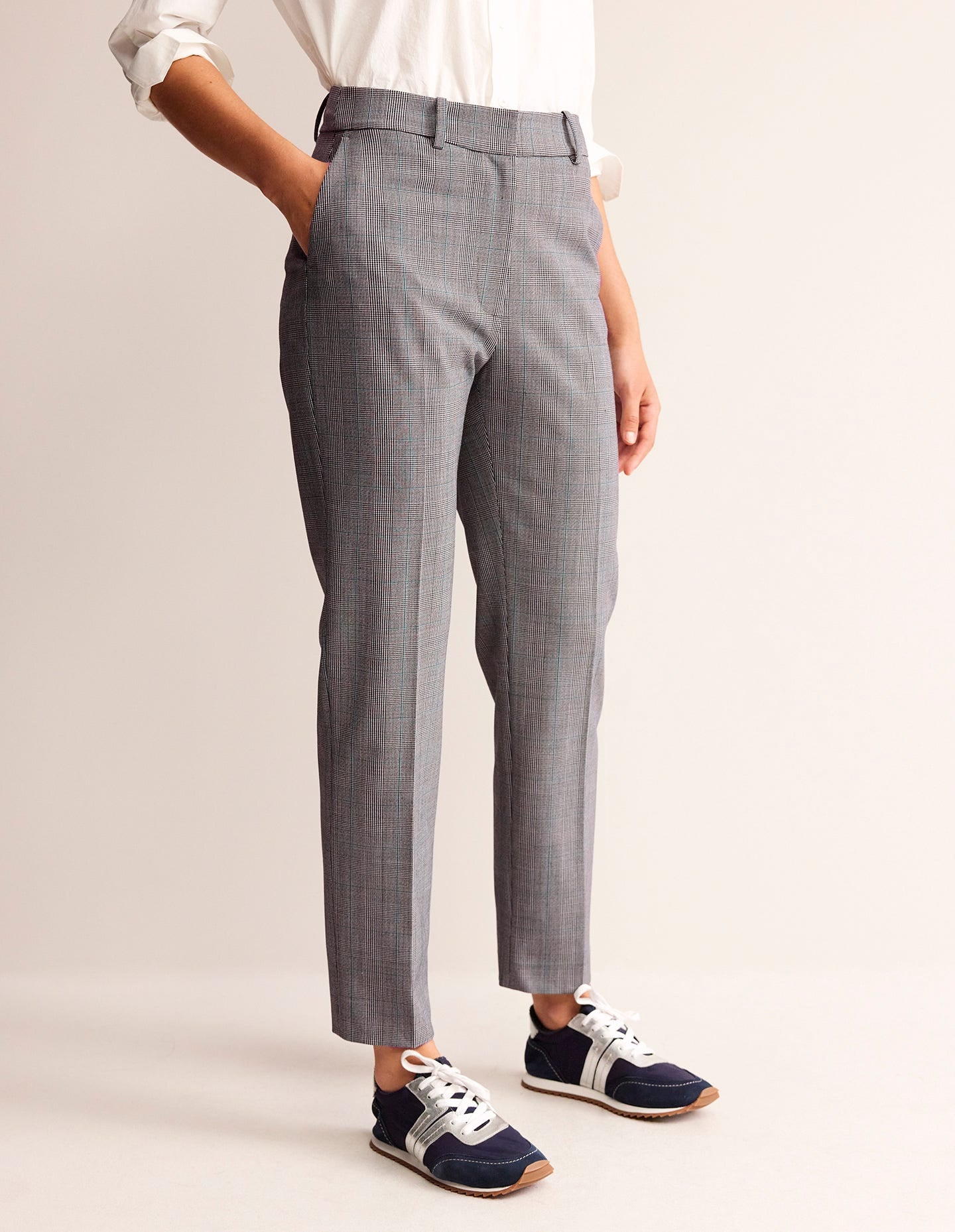 Kew Wool-Twill Trousers-Ivory, Charcoal and Blue Pow - Image 4
