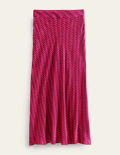 Cecelia Midi Skirt-Vibrant Pink, Geo Fall-6