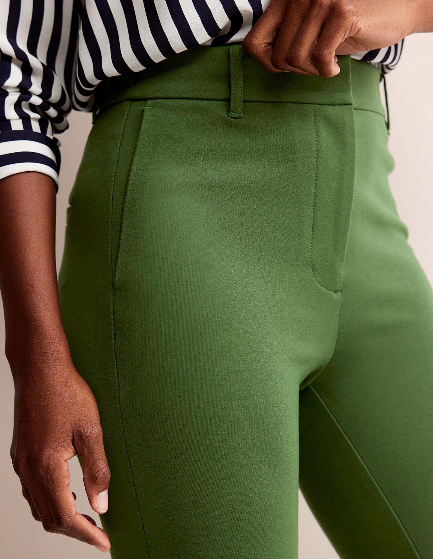 Highgate Ponte Trousers-Winter Green