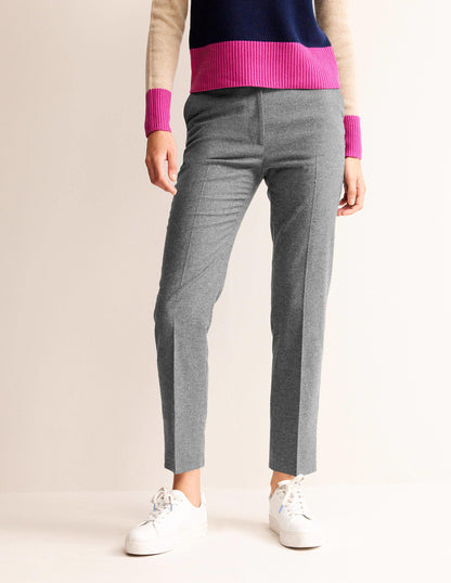 Kew Wool Trousers-Charcoal Marl