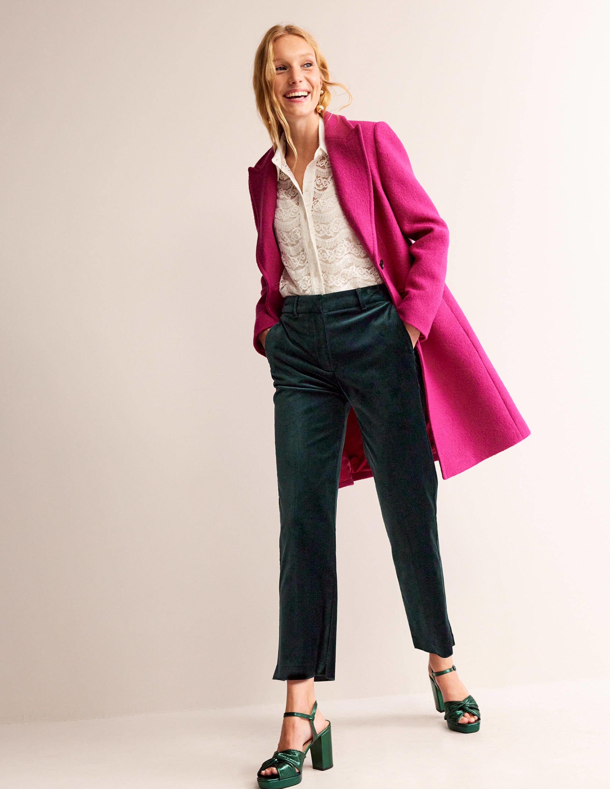 Kew Velvet Trousers-Trekking Green - Image 1