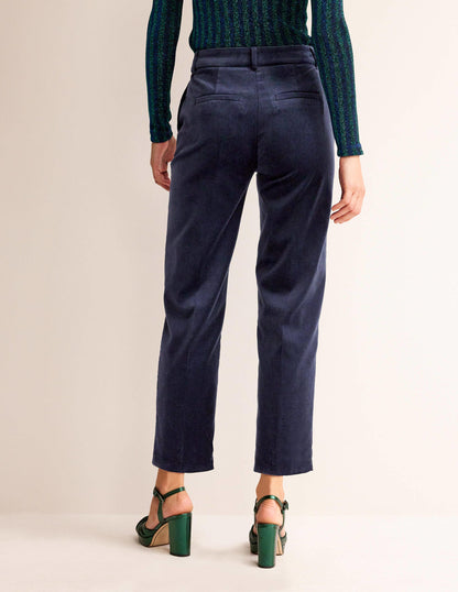 Kew Velvet Trousers-Navy