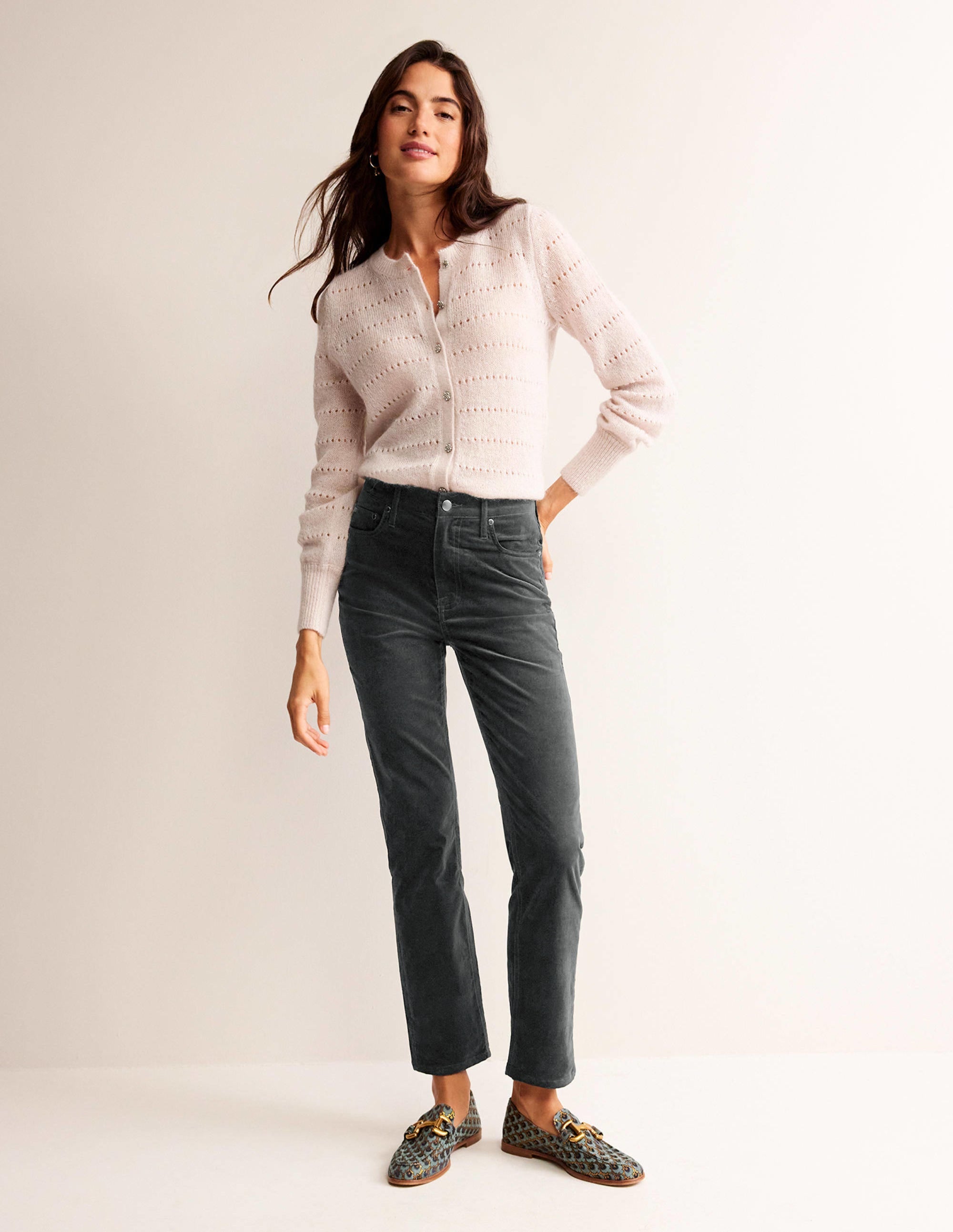 Velveteen 5 Pocket Jeans-Asphalt - Image 1