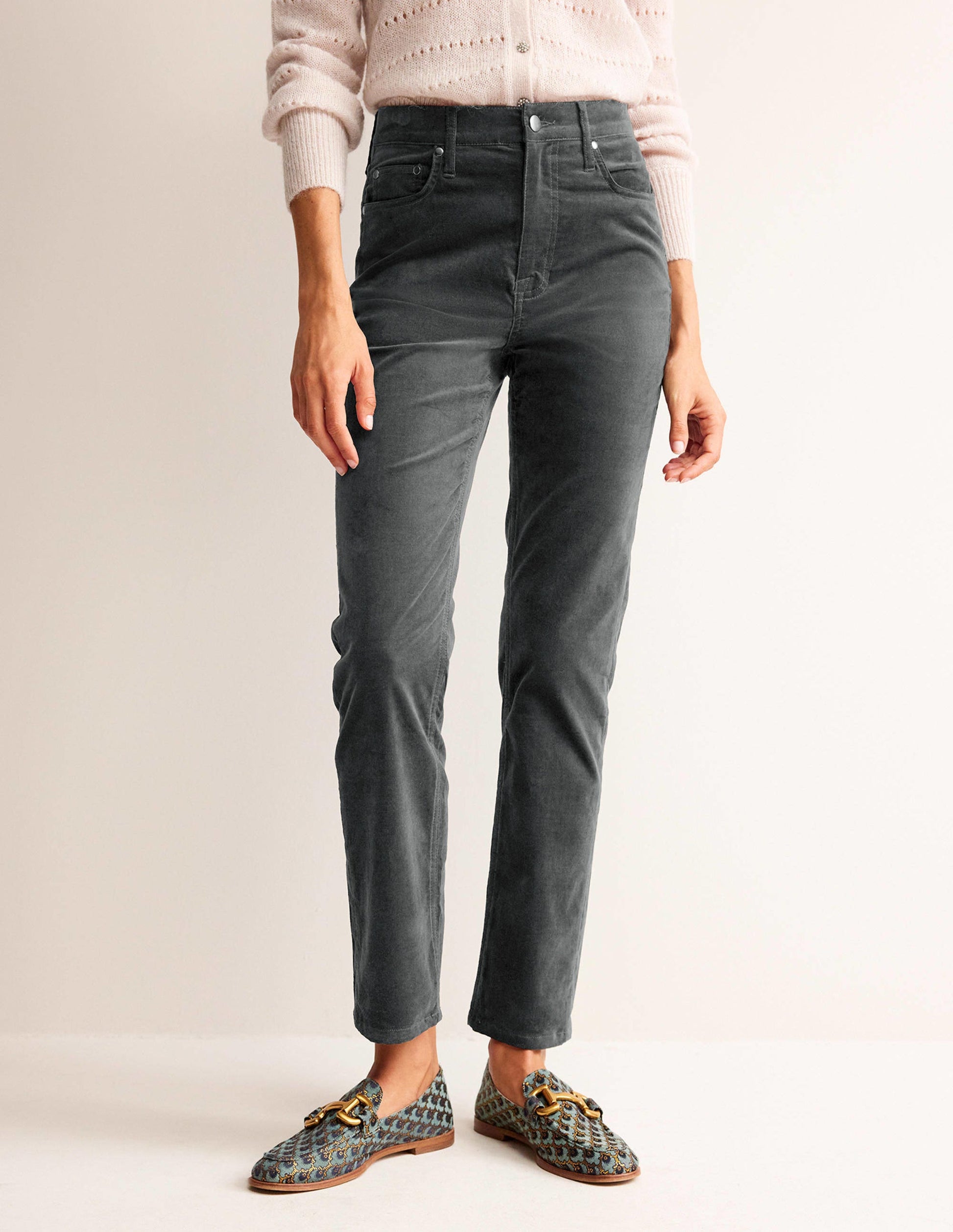 Velveteen 5 Pocket Jeans-Asphalt-4